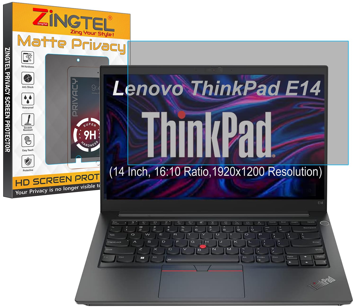Privacy Matte Anti Spy Screen Guard Compatible With Lenovo ThinkPad E14 (14" Inch, 35.5cm, 16:10 Ratio, 1920x1200 Resolution Laptop) Anti Peep Screen Protector Not a Tempered Glass-image-40