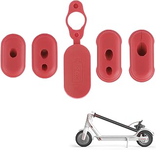 TOMALL Silicone Charge Port Cover Rubber Plug Silicone Plug Red Charging Dust Silicone Plug 5 Pcs for XIAOMI M365 Electric Scooter