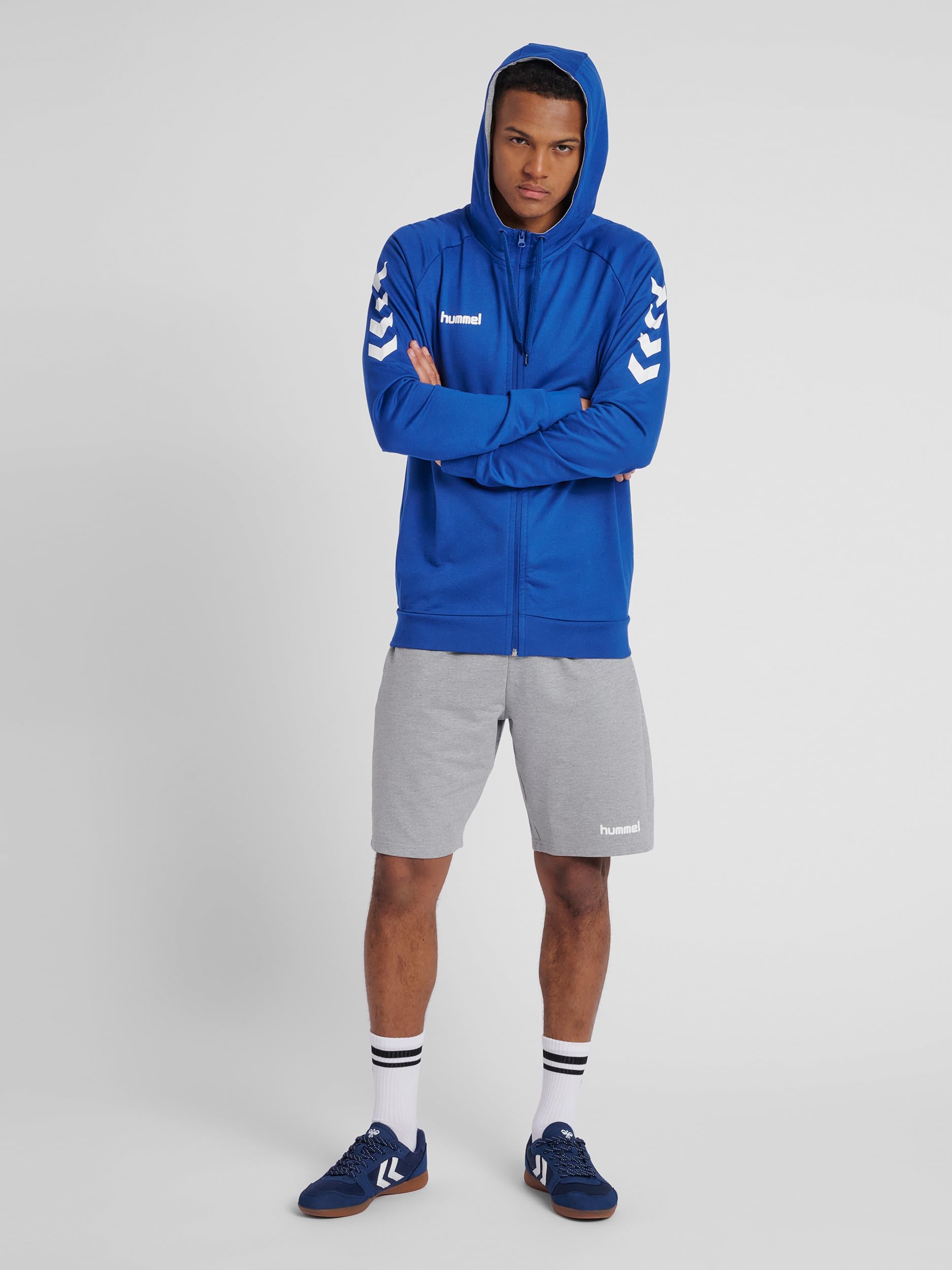 Hummel Sudadera de Algodón con Cremallera Sudadera con Capucha Hombre (Pack de 1)