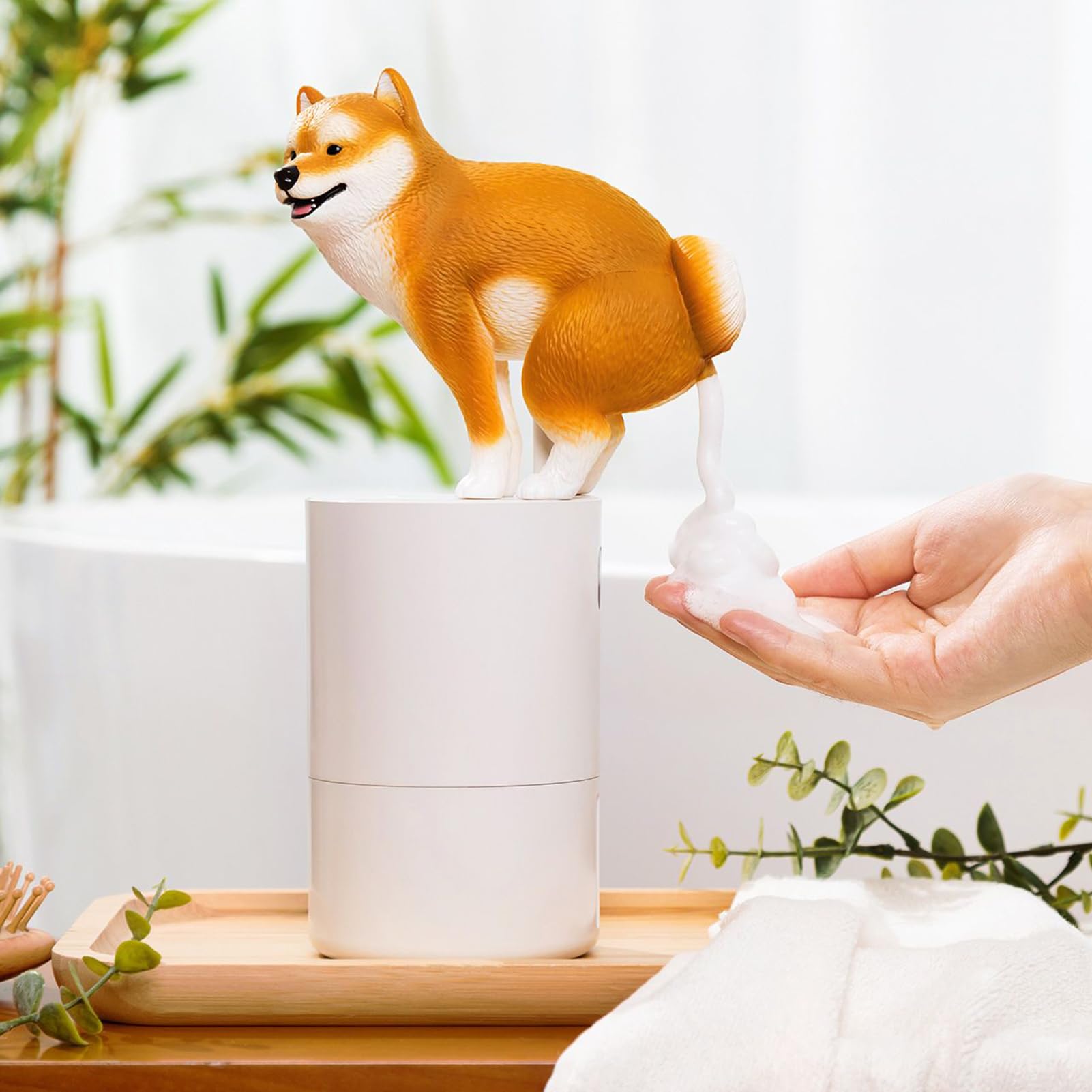 Erogatore automatico di sapone Dispositivo impermeabile a batteria | Dispenser Automatico Di Sapone Schiuma Da Cani Senza Contatto per Casa Appartamento Famiglia Bambini Adulti Ristorante