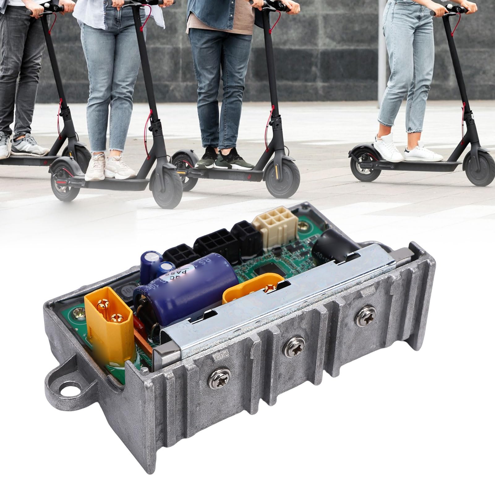 Ejoyous Carte Mère de Contrôleur de Scooter électrique, Circuit imprimé Principal PCB en Alliage d'aluminium, Prise en Charge de l'application, Puce Intelligente, étanche à la Poussière d'eau,