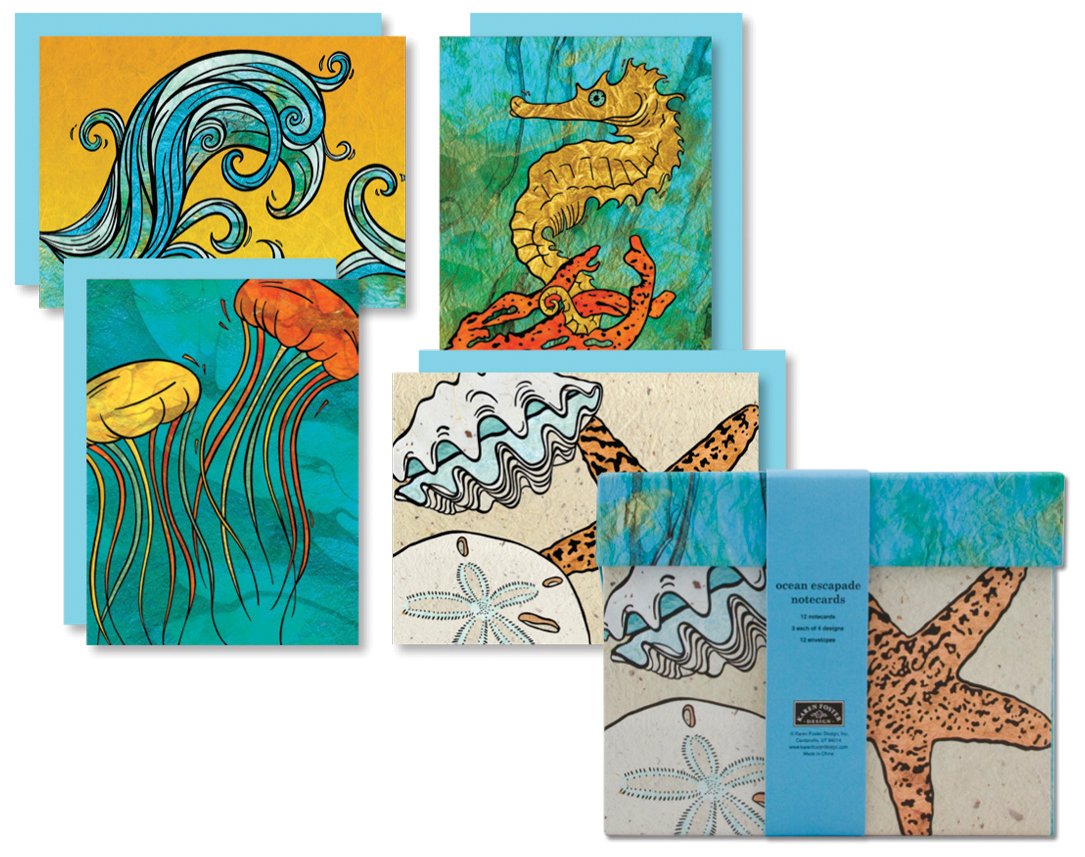Karen Foster Design Boxed Notecards Ocean Escape