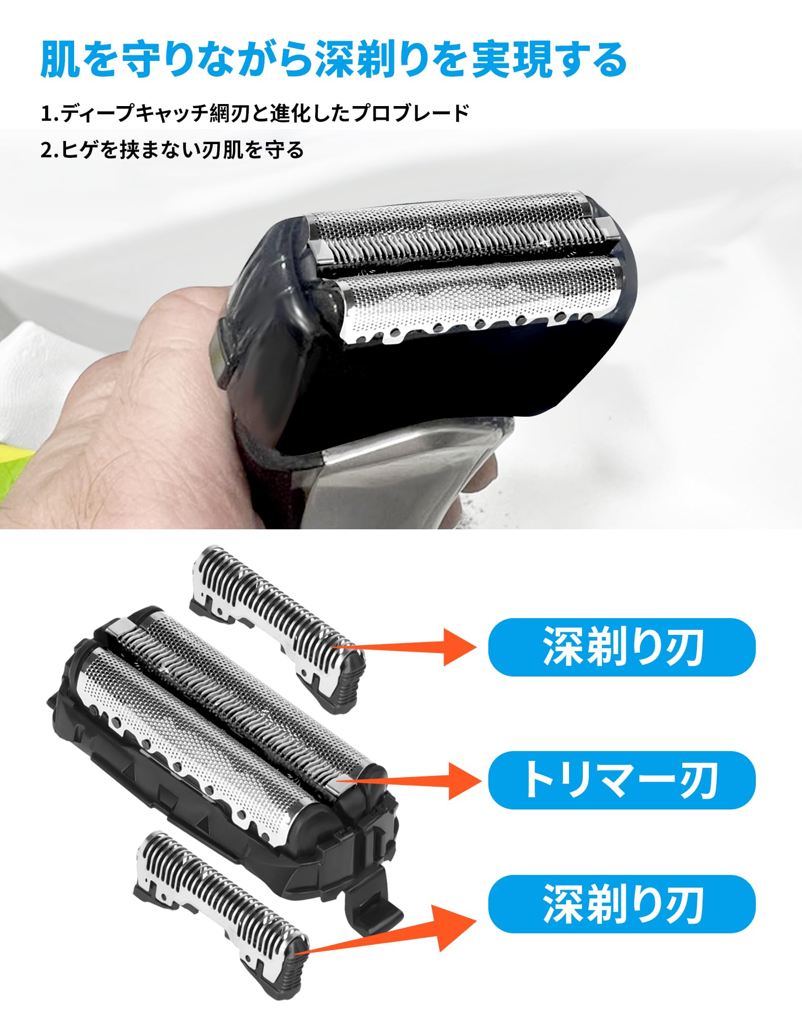 Amazon.co.jp: パナソニック対応 シェーバー 替刃 ES9013 網刃 ES9087