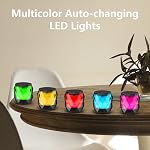 LFS Haut-parleur Bluetooth portable avec lumières, LED Haut-parleur sans fil, haut-parleurs magnétique étanche, 7 Lumières de couleur, TWS Jumelage, Mini Haut-parleur pour la maison, plein air, Noël