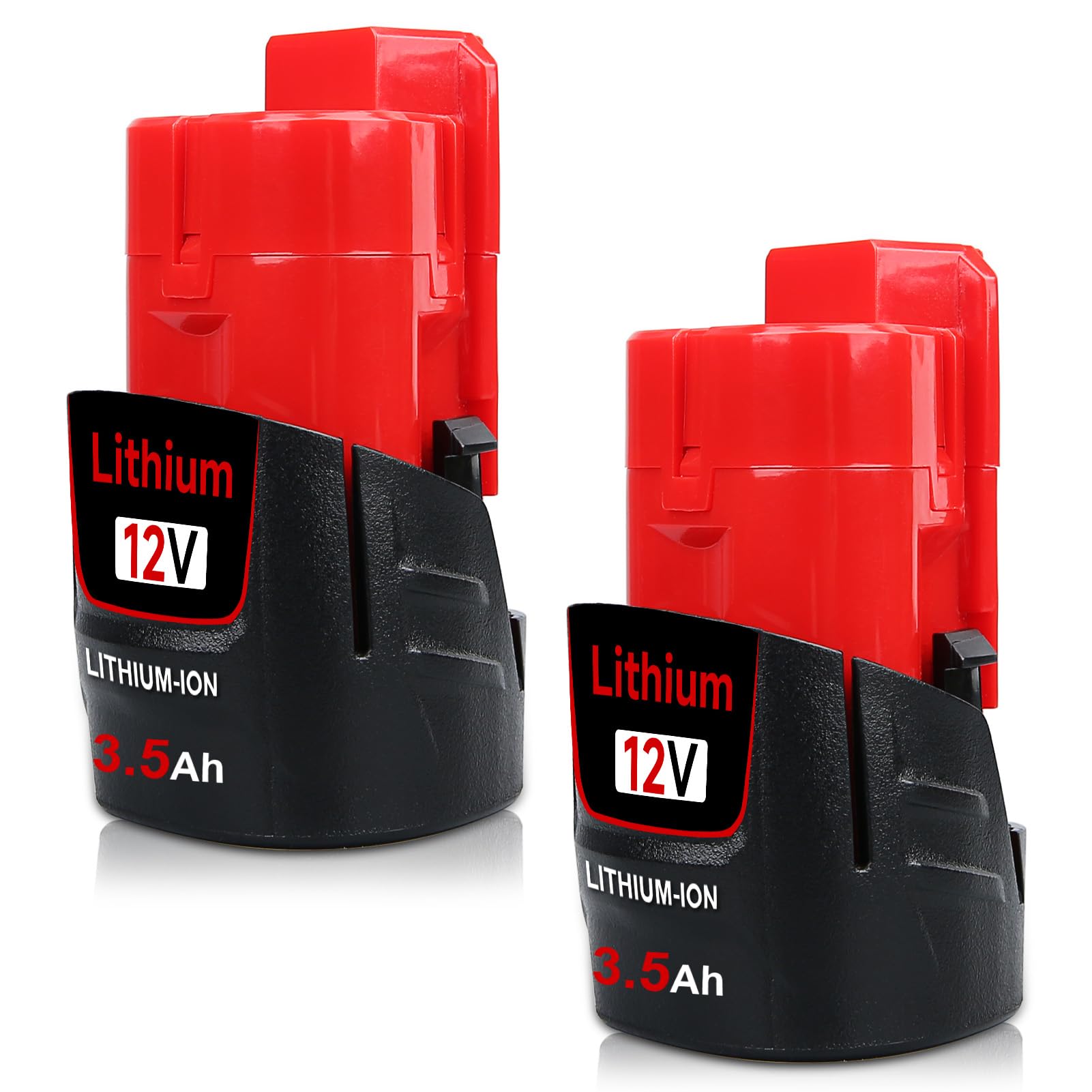 2 Pack 12V 3.5Ah Replacement for Milwaukee Battery 12V Compatible with Milwaukee M-12 Battery M-12B2 48-11-2430 48-11-2420 48-11-2411 48-11-2401 48-11-2402 Cordless Tools