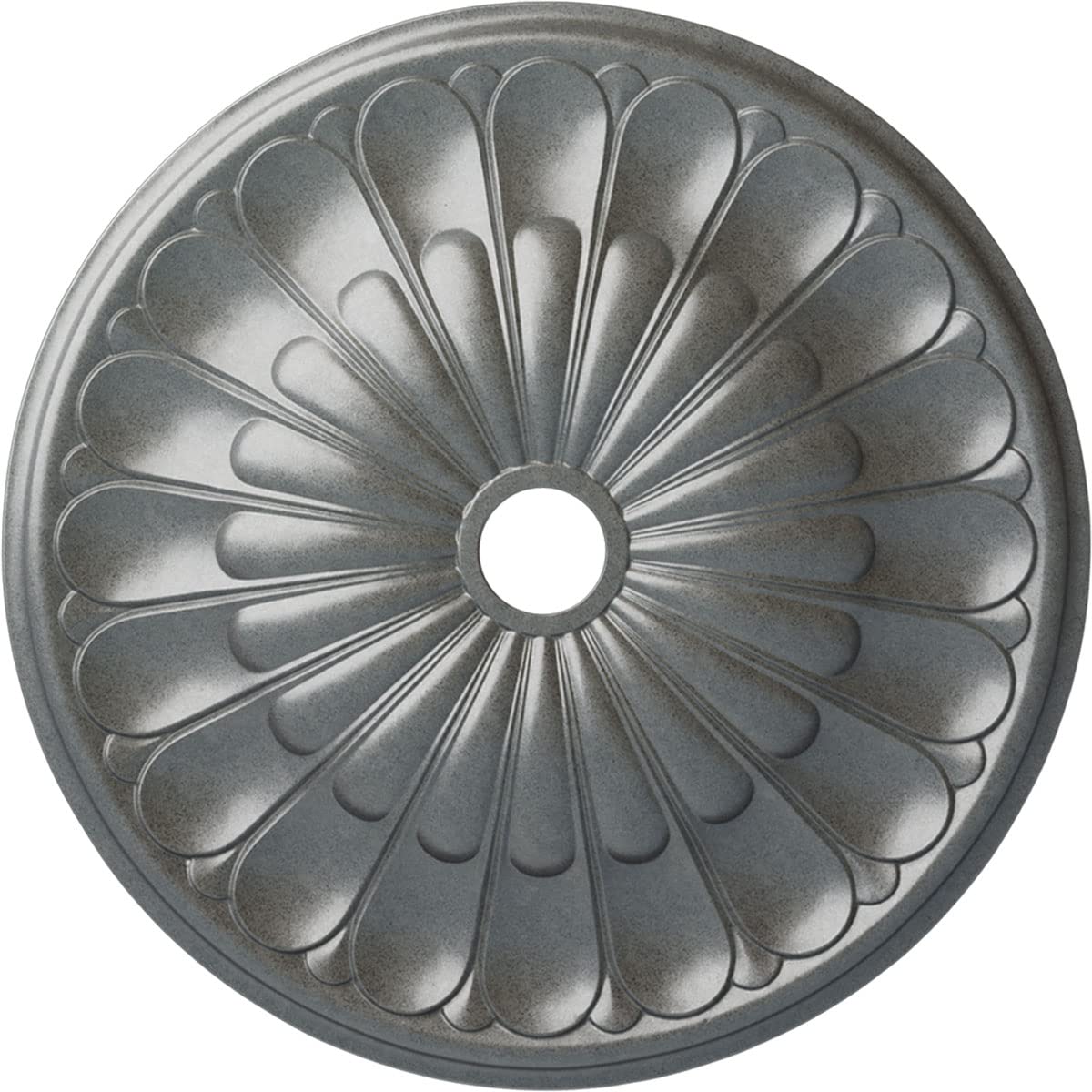 Médaillon de plafond Gorleen Ekena menuiseries en cuivre antique platine