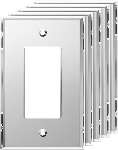 Vista 47 de LIDER LWP-31O-ABK, placa de pared decorativa de acrílico reflectante, placa de interruptor de luz espejada, cubierta de salida de plexiglás, vidrio