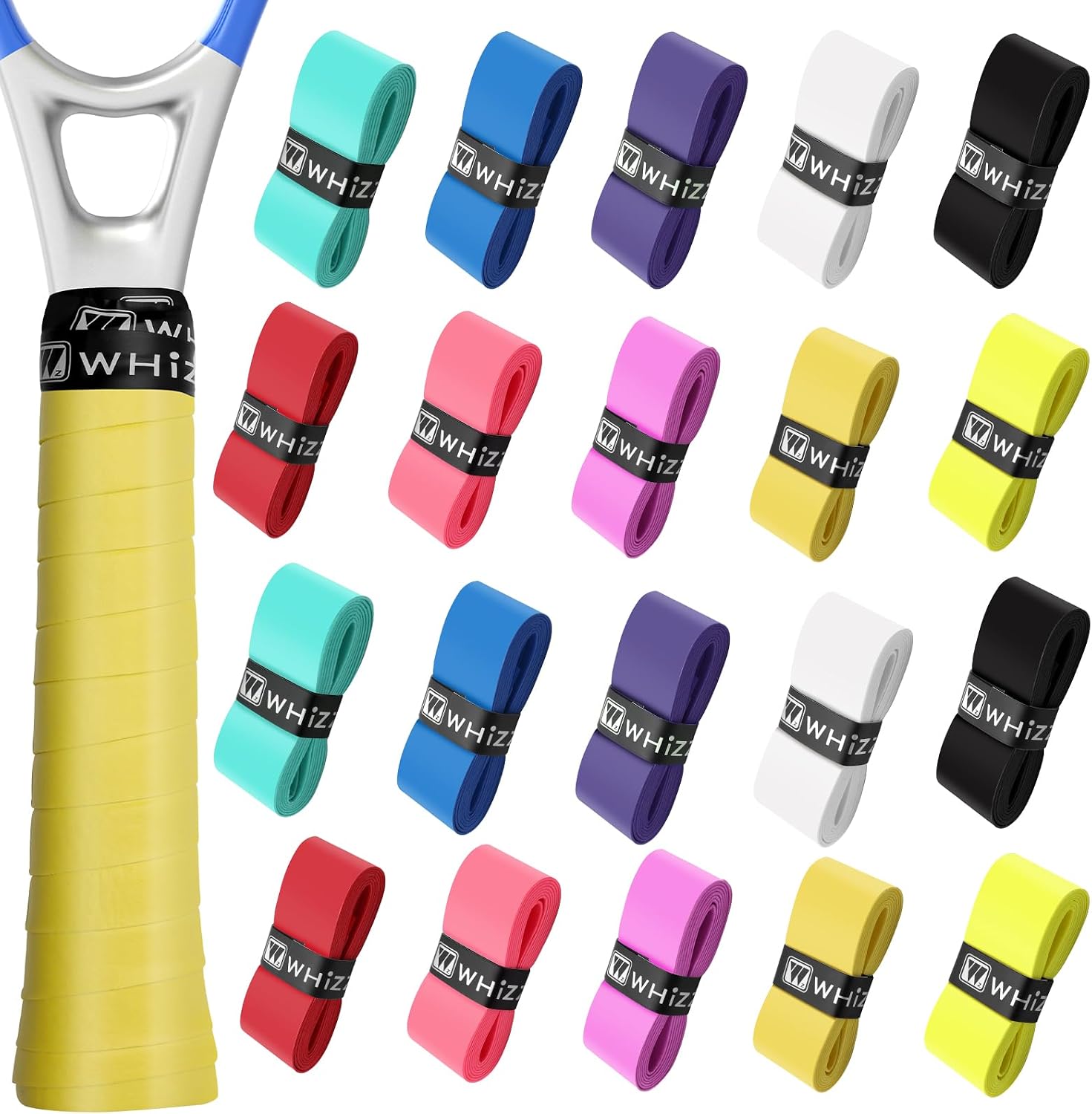 20pcs Tennis Racket Grip Tape, Anti Slip and Absorbs Sweat