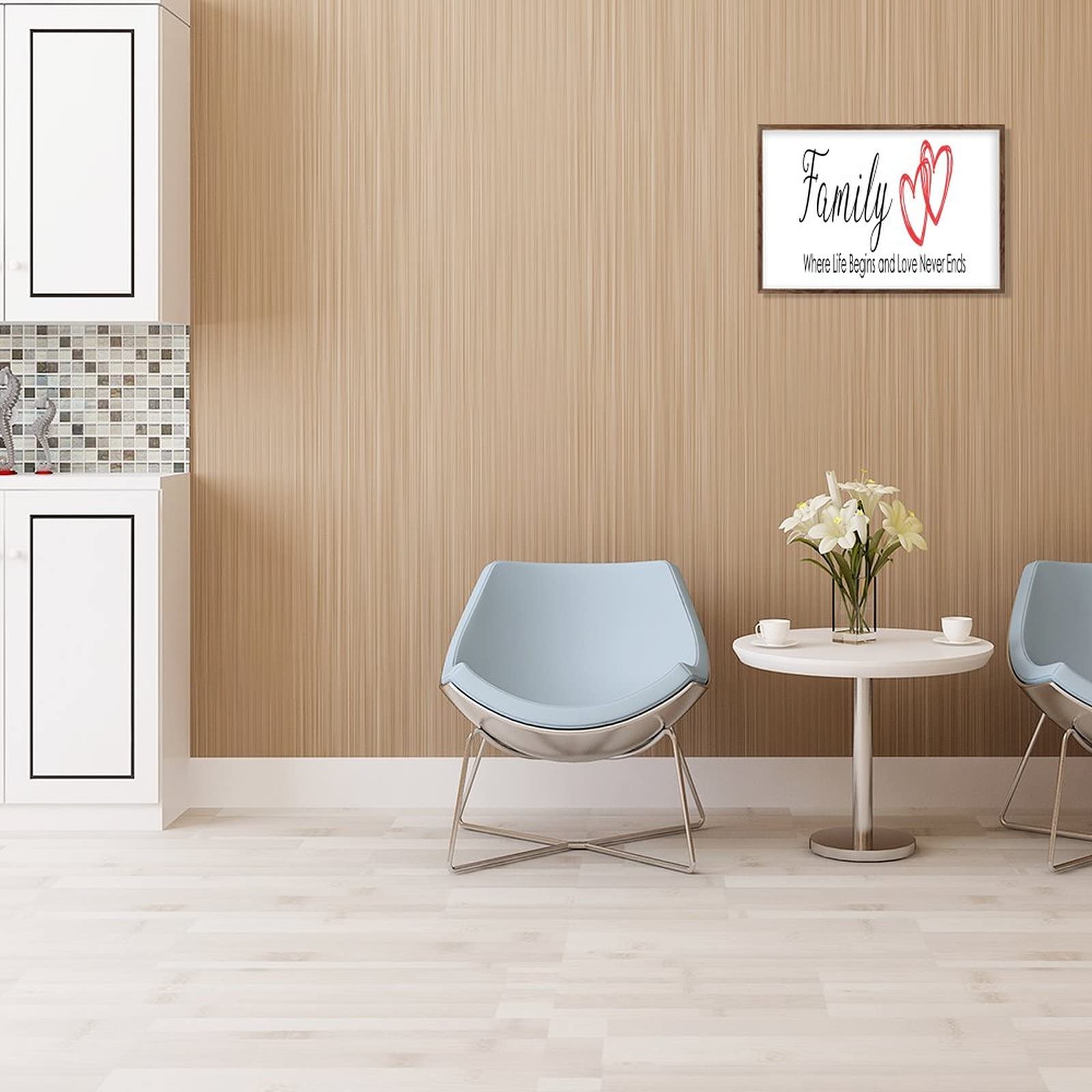 Targa da appendere in legno con cornice If You Want To Change The World Go Home
