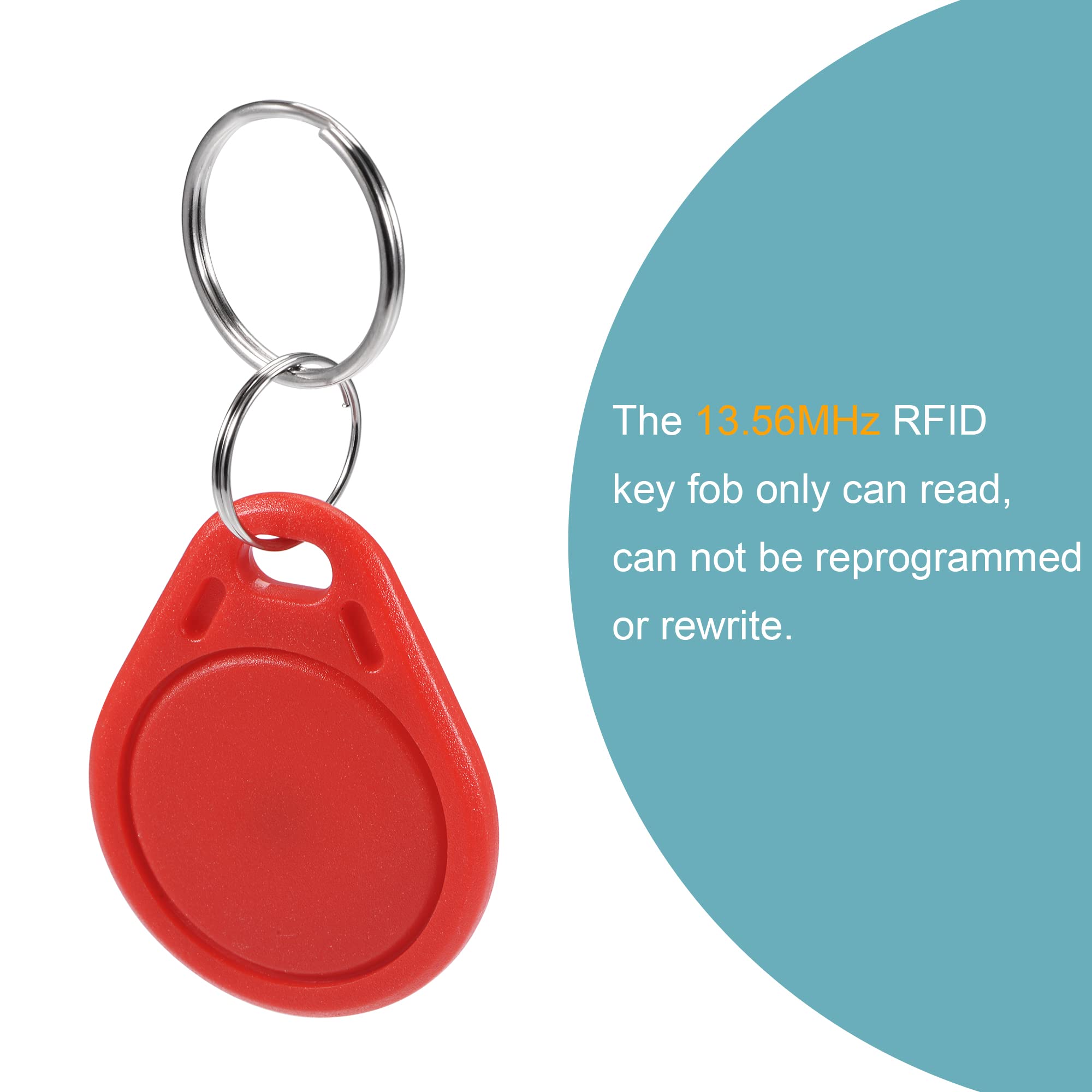 Lot De 6 Porte-clés RFID 13,56 MHz M1 Rouge - Lecture Seule - Uxcell Neuf Sous Blister