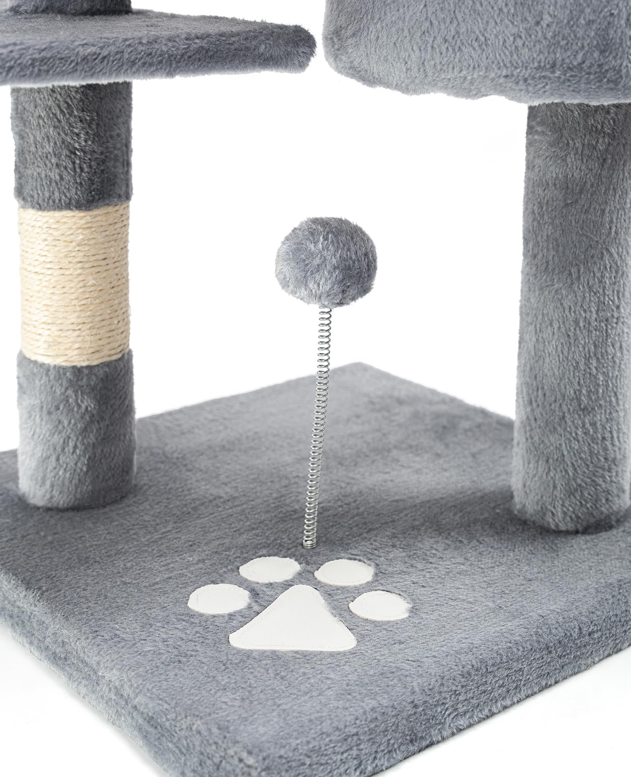 lionto Árbol rascador para Gatos Altura 112 cm, Gris Claro