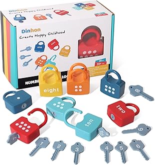 Kids Learning Locks with Keys Numbers Matching & Counting Montessori Educational Toys for Ages 3 4 5 Boys and Girls Preschool Games Gifts