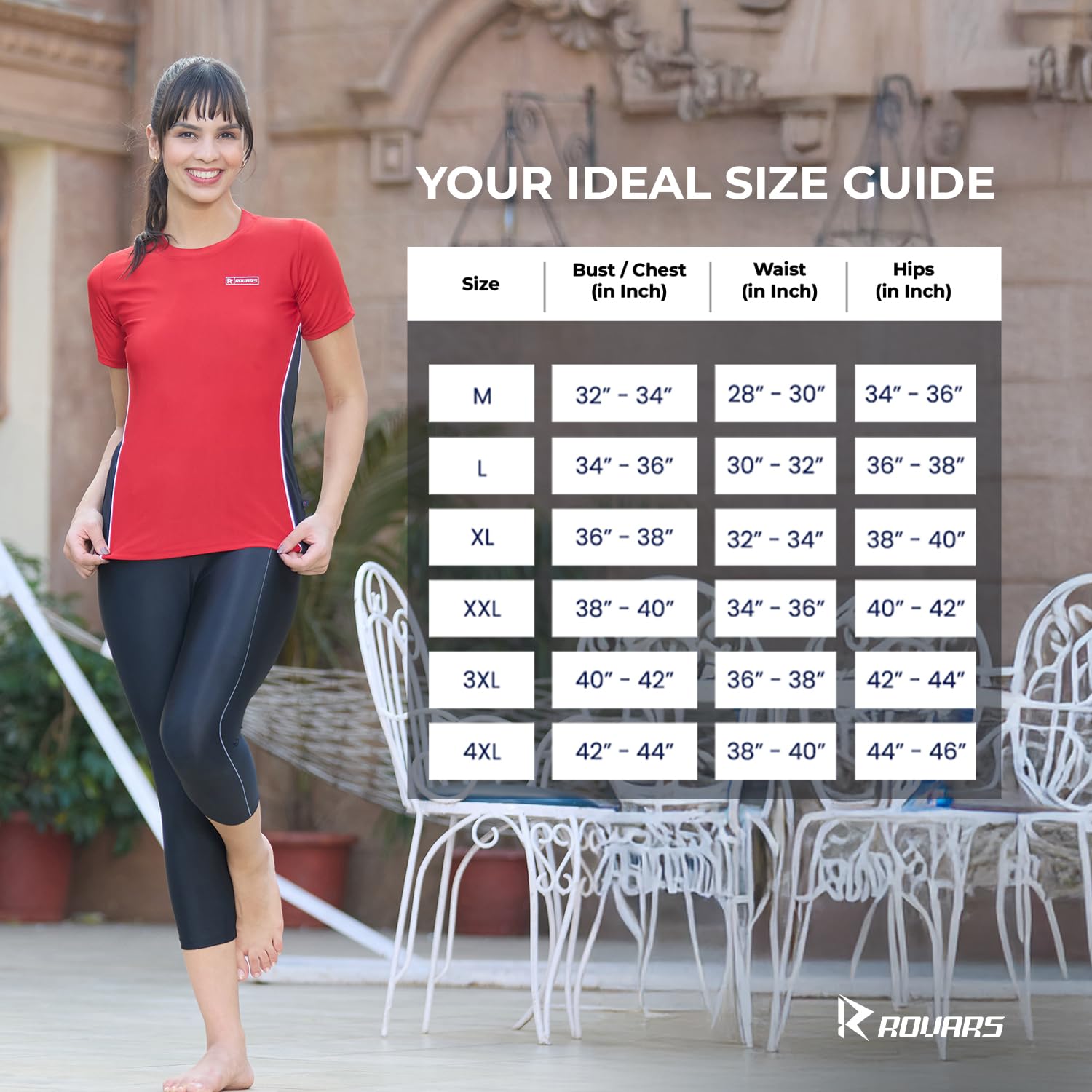 RRovars Women Lycra 2 Piece Swimming Costume (Without Pads) (Red; L) 4