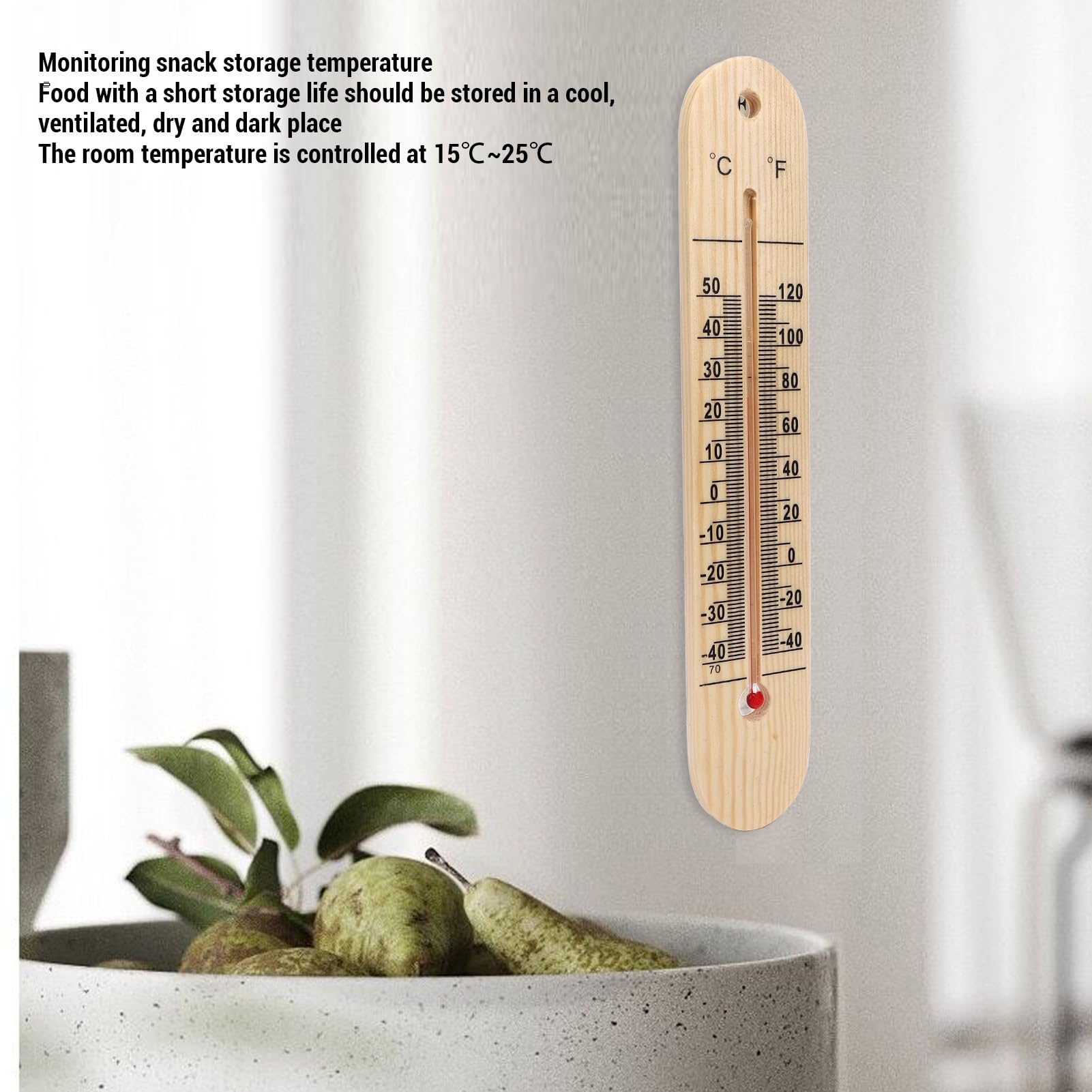 Amazon.co.jp: 壁掛け温度計温度測定範囲-40-50℃-40-122℉屋内屋外家庭