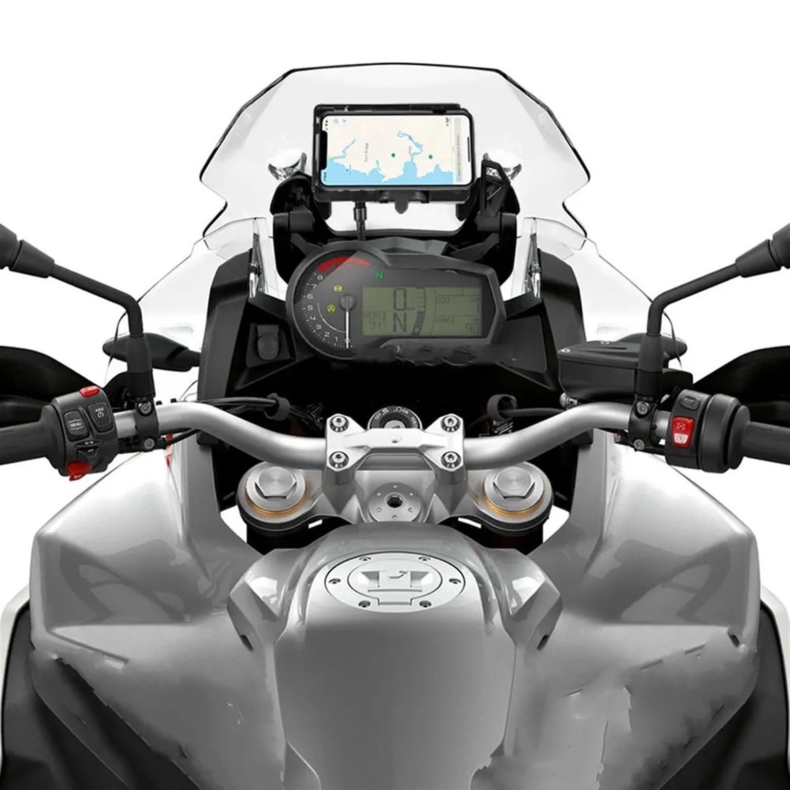 Support Téléphone Moto Pour BMW F850GS Pour Adventure F 850 ​​GS Pour ADV 2018 2019 Support Moto Support Pour Smartphone Support GPS Support Navigation Clip Téléphone Support Telephone Velo(Taille:Set