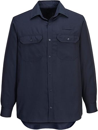 Portwest FR705 Portflame+ Work Vented FR Shirt Button Cuffs 2 Chest Pockets