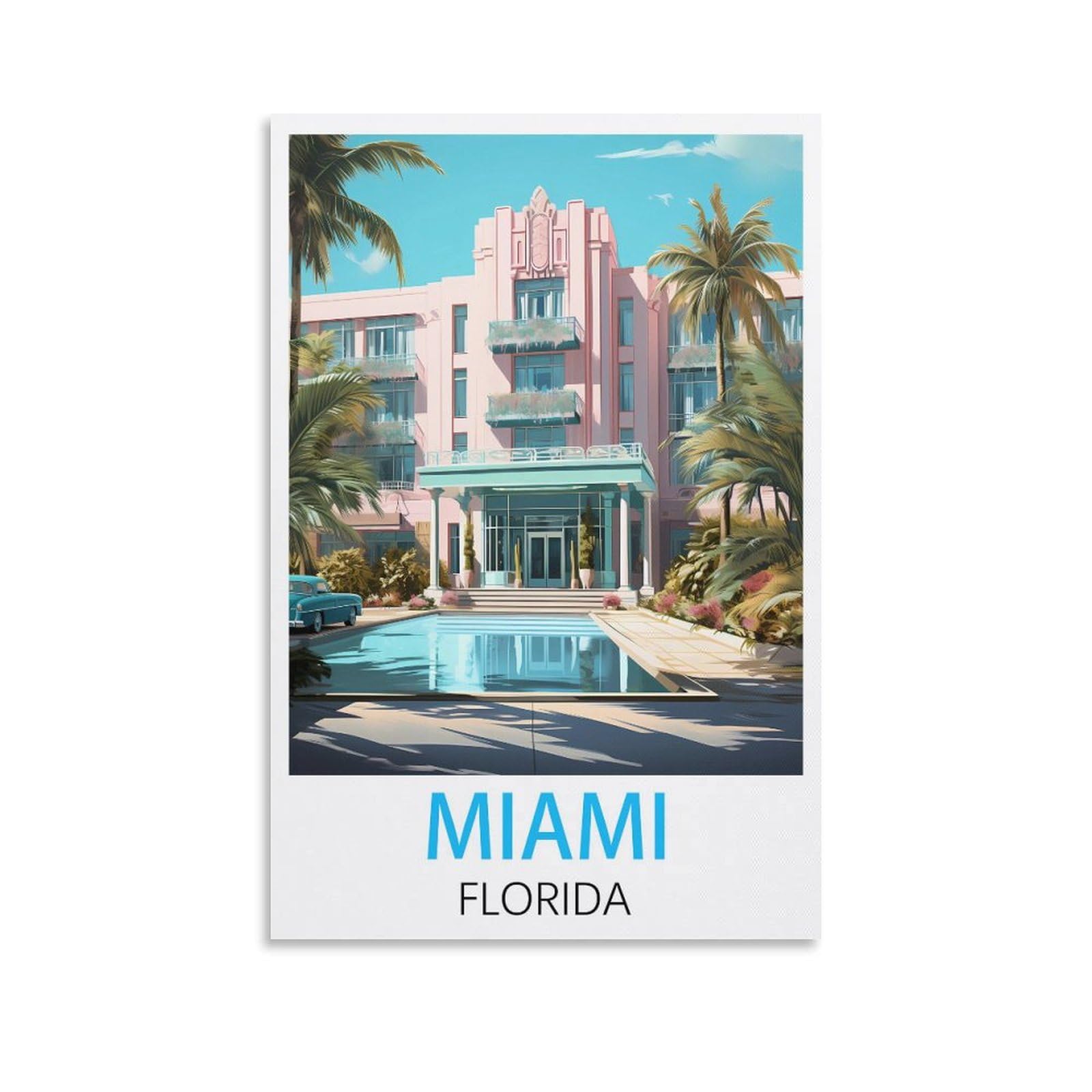 Metal Tin Sign Miami Florida Funny Bar Tin Signs Warning Metal Signs Vintage Man Cave Wall Decor 30x30cm