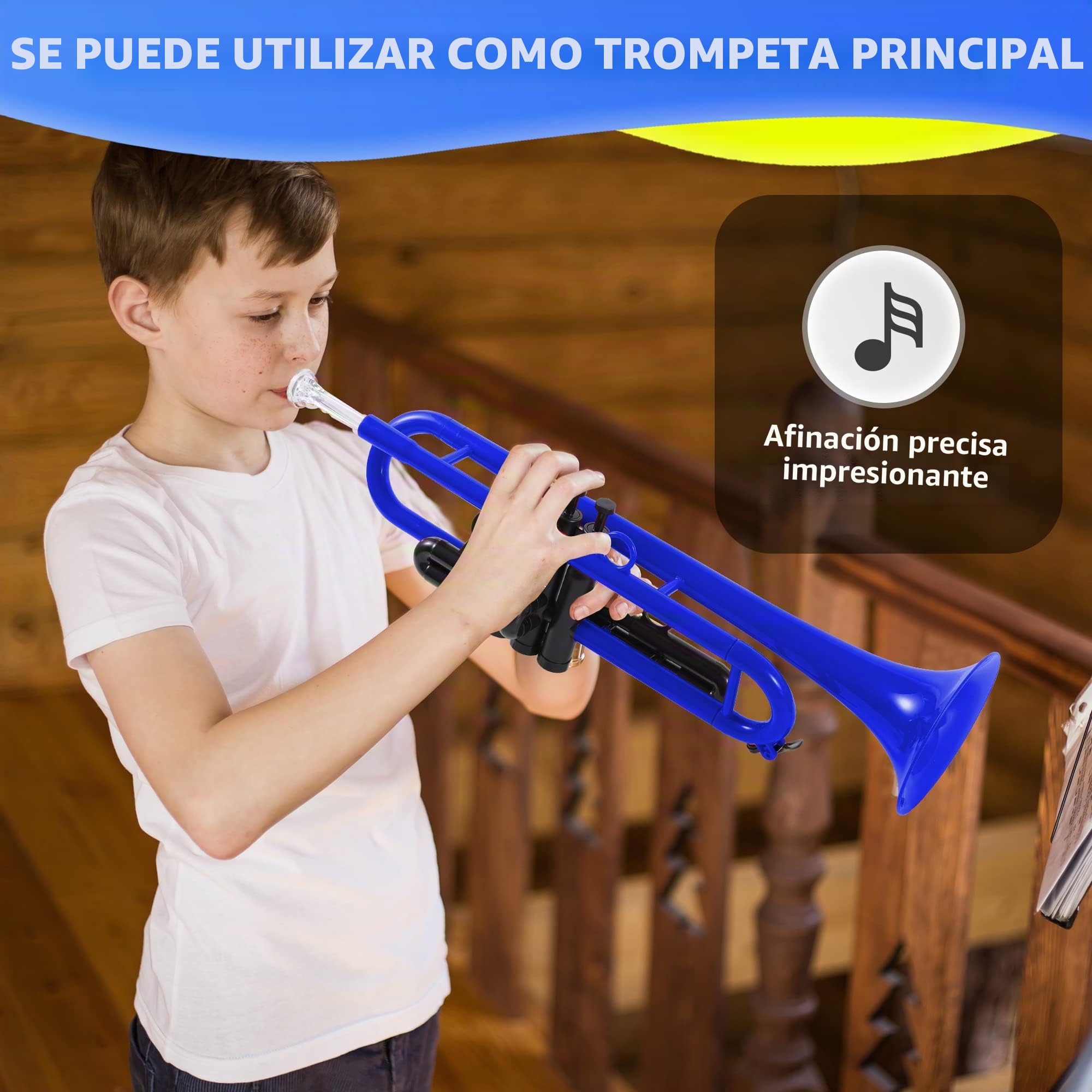PAMPET Trompeta de plástico profesional Trompeta (azul)