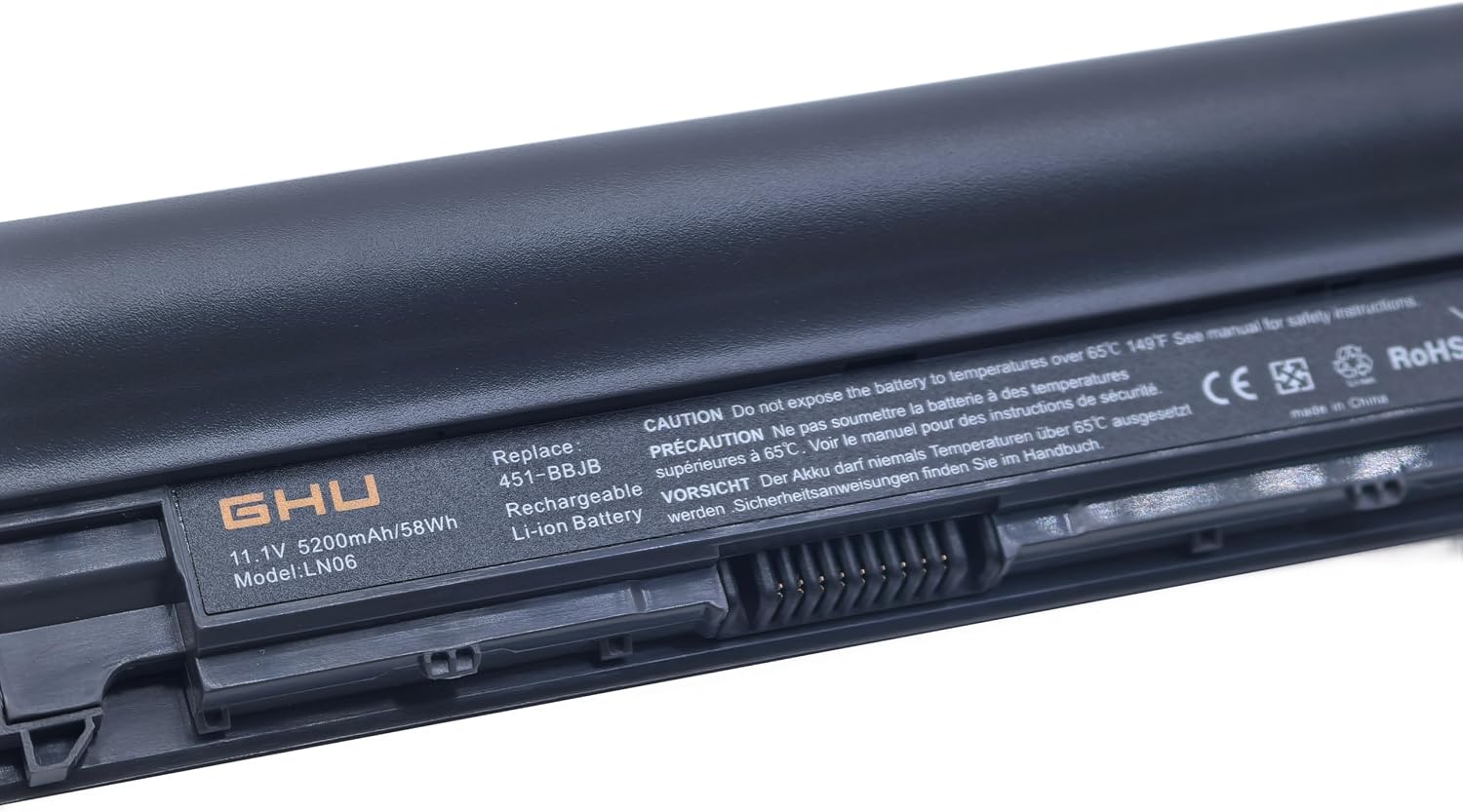 GHU New Li-Ion Battery Replacement for YFDF9 YFOF9 Compatible for Dell Latitude 3340 3350 5MTD8 JR6XC HGJW8 3NG29 7WV3V H4PJP 11.1V 58 WH 6-Cell YF0F9 VDYR8 451-12176