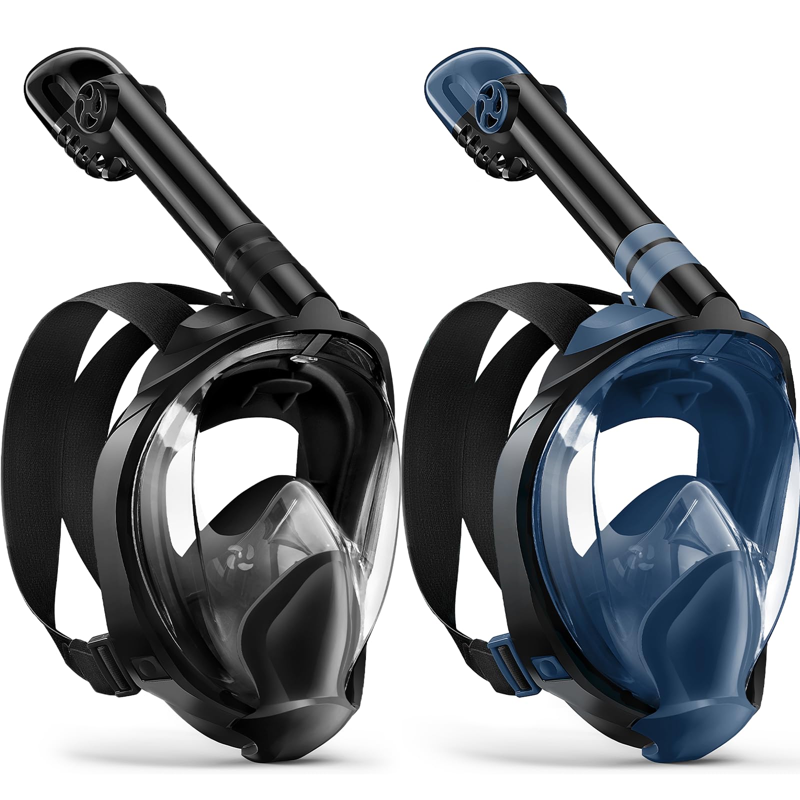 Zenoplige Full Face Snorkel Mask Adults,Dry-Top Snorkeling Gear with Camera Mount,Foldable 180-Degree Panoramic Scuba Mask for Snorkeling Diving Swimming Travel,Snorkel Mask Anti-Fog & Anti-Leak