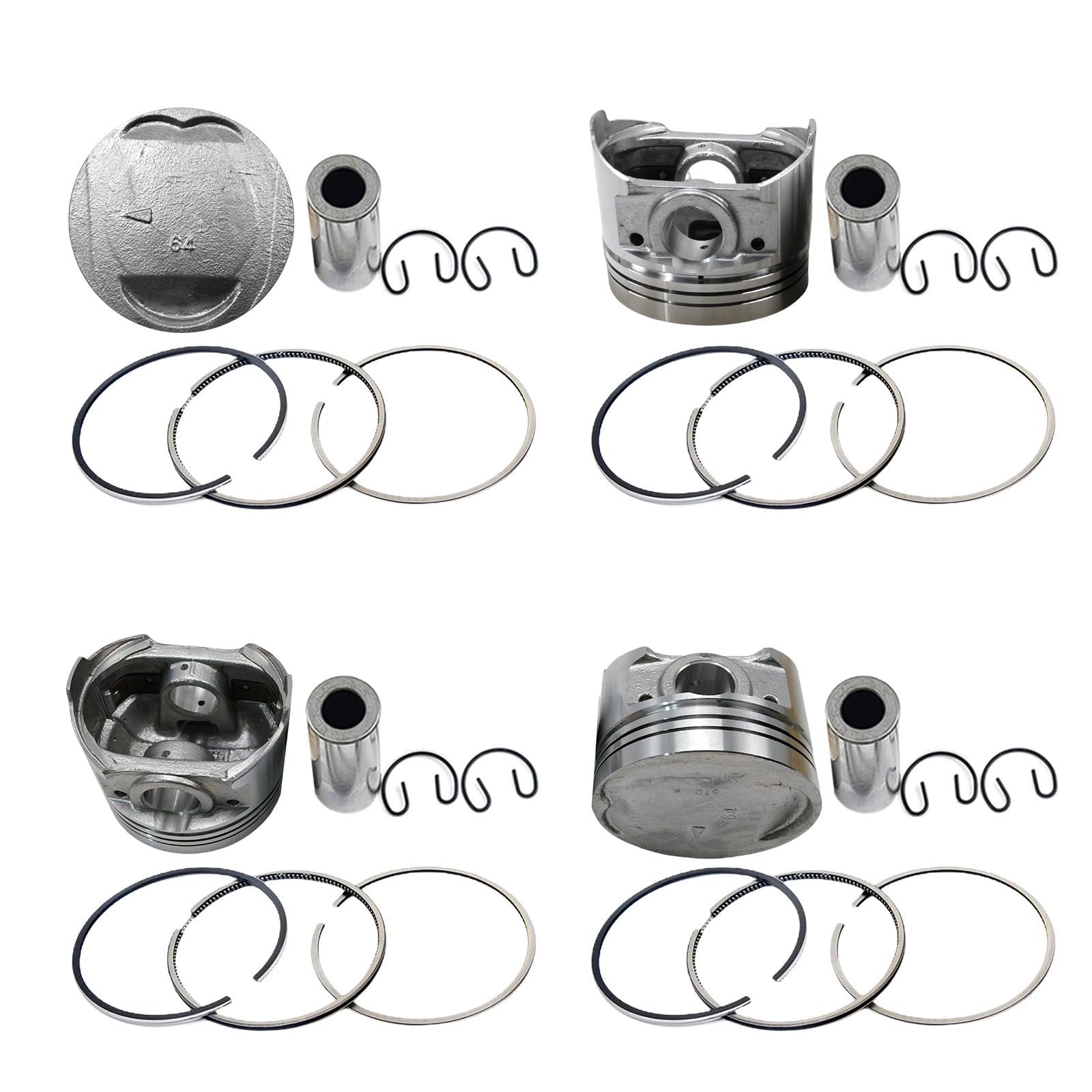 Amazon.com: Pmtihxu 4PCS 4G64 Piston + Piston Rings For Mitsubishi 