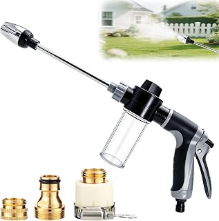 Turn Any Hose into a High Pressure Water Cleaning Jet, 2026 New Power Jet Water with High Pressure Hose Nozzle,Adjustable Hose Nozzle with Three Spray Modes for Yard Pets Car
