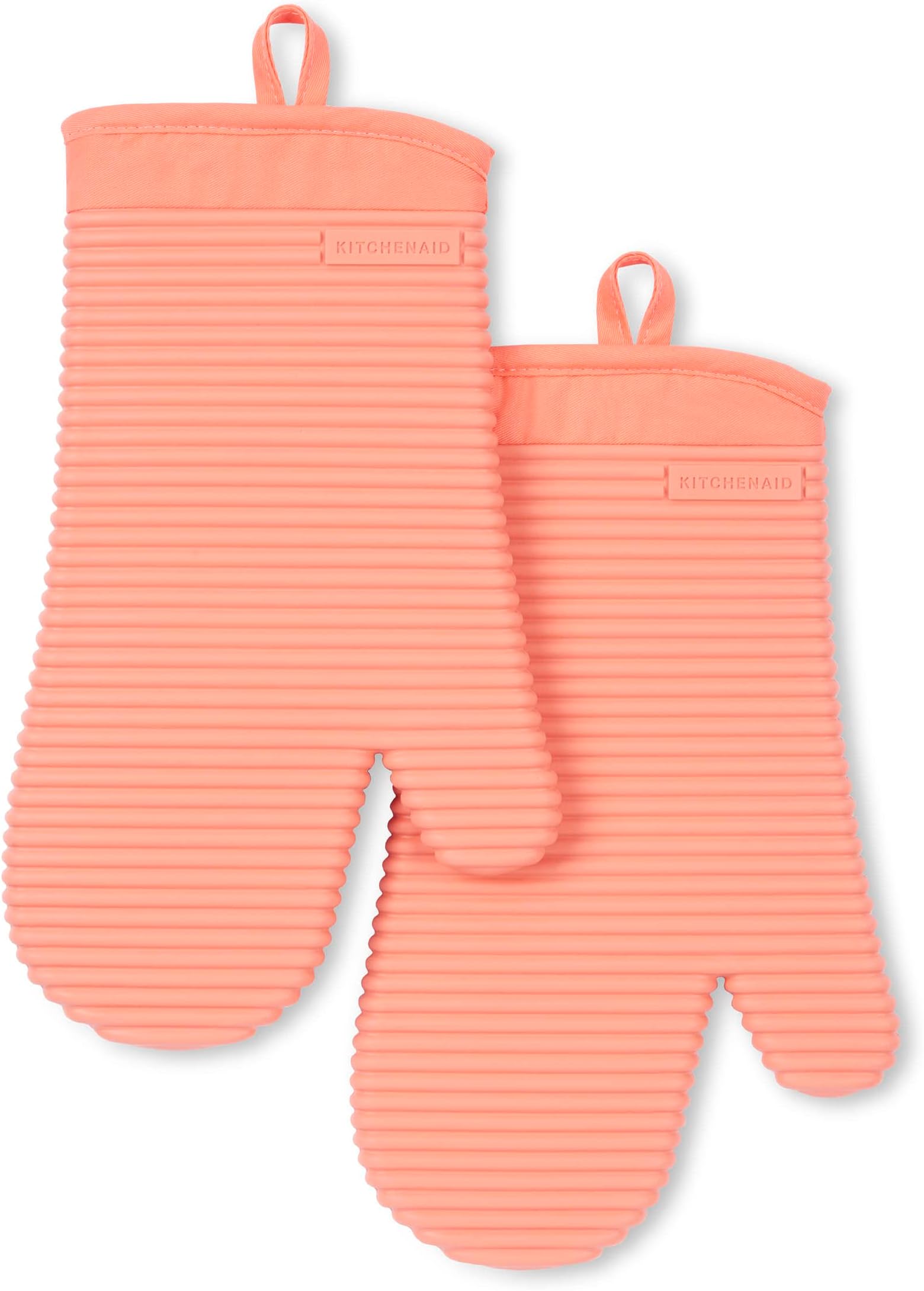 KitchenAid KA OM Ribbed Soft Silicone Pot Grabber 2-Pack Set, 7.5"x13", Bird of Paradise 4 Pound