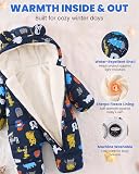 WYTbaby Baby Snowsuit Toddler Gril Winter Suit – Hooded sherpa lined baby snowsuit