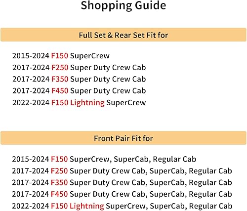 Miniatura 5 de LUCKYMAN CLUB Fundas de asiento de piel sintética F150, aptas para 2015-2023 F150 SuperCrew SuperCab Cab 2017-2023 F250 F350 F450 Super Duty Crew