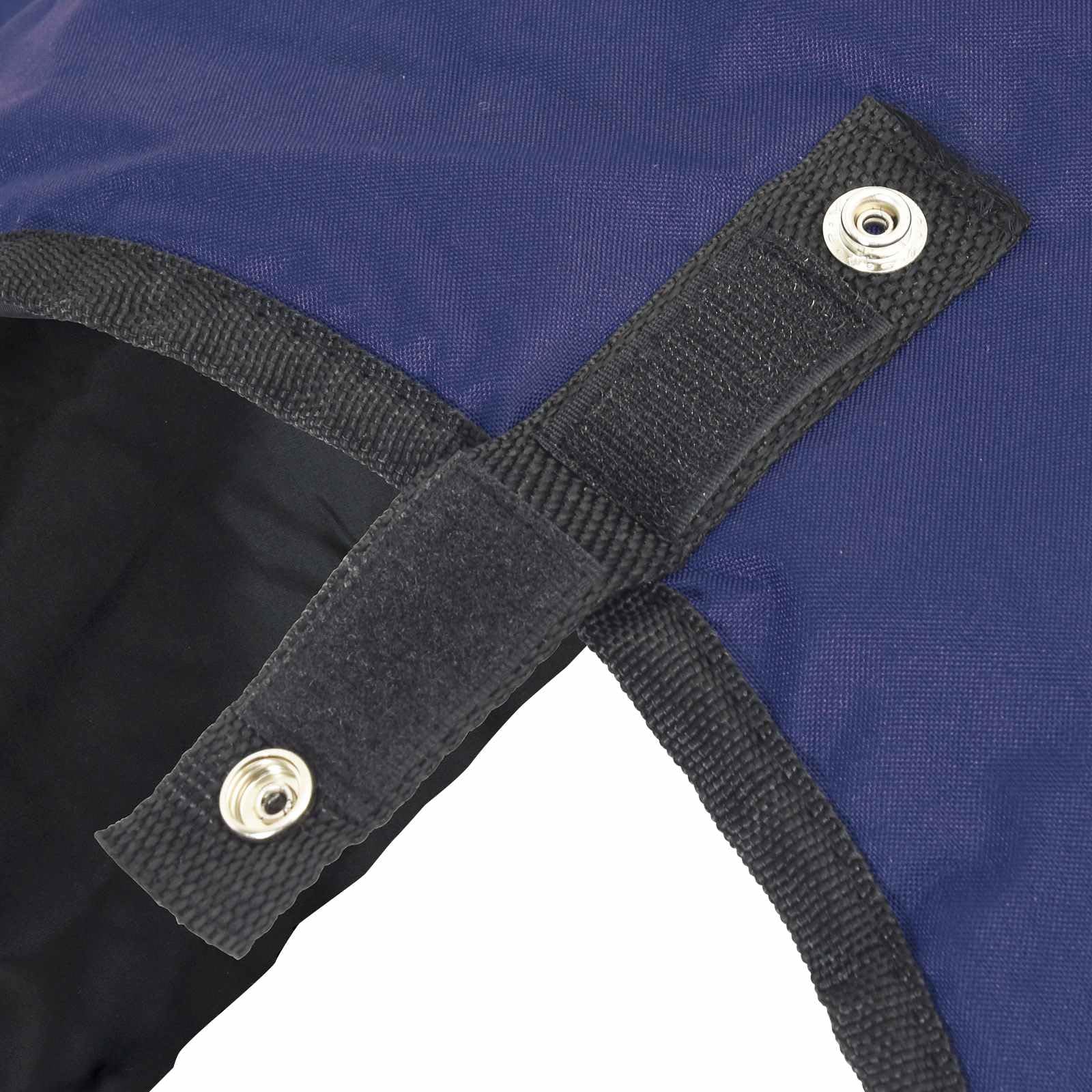 Manta para caballo, 95 cm, poliéster, transpirable, ligera, para entrenamiento, establo y transporte, con cubierta para el cuello, color azul marino