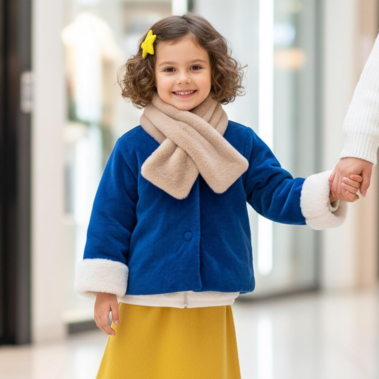 Barelove Short Women's Faux Fur Collar Scarf Wrap, Cold Winter Warm Stole Scarf Shawl Shrug Neck Warmer Wrap - Image 7