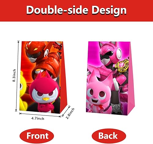 Miniatura 2 de 12 bolsas de regalo de fiesta Miniforce, suministros de fiesta de cumpleaños Miniforce para decoraciones de fiesta de cumpleaños Miniforce.