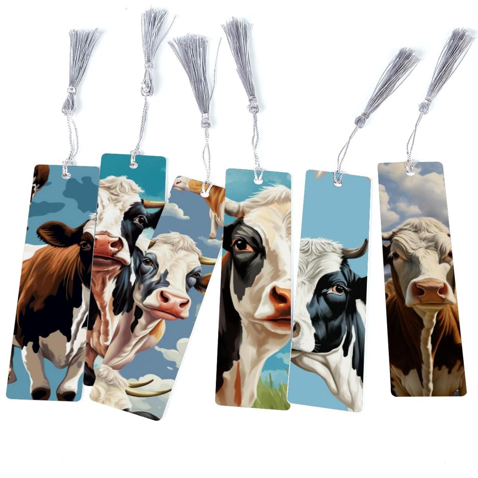Marque-page motif vache à pompon : cadeau chic pour lecteurs - 8