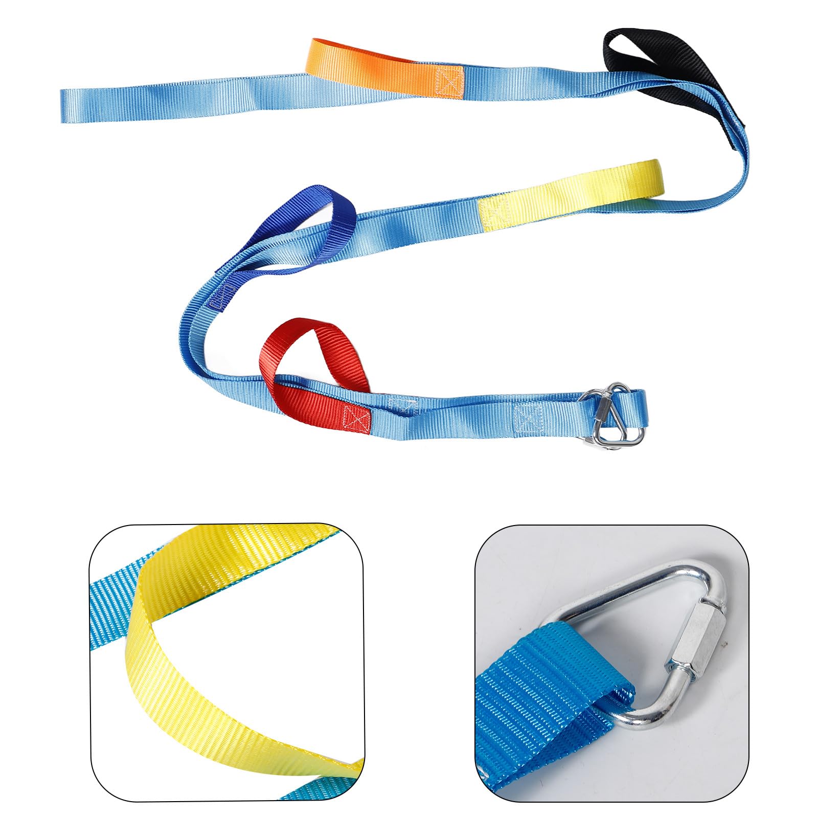 DECHOUS Scala di Corda da Arrampicata per 2 Metri 6 Gradini, Corda Morbida Resistente per Esterni, Accessorio per Set da Gioco All’Aperto, Sviluppo Capacità Motorie e Sicurezza
