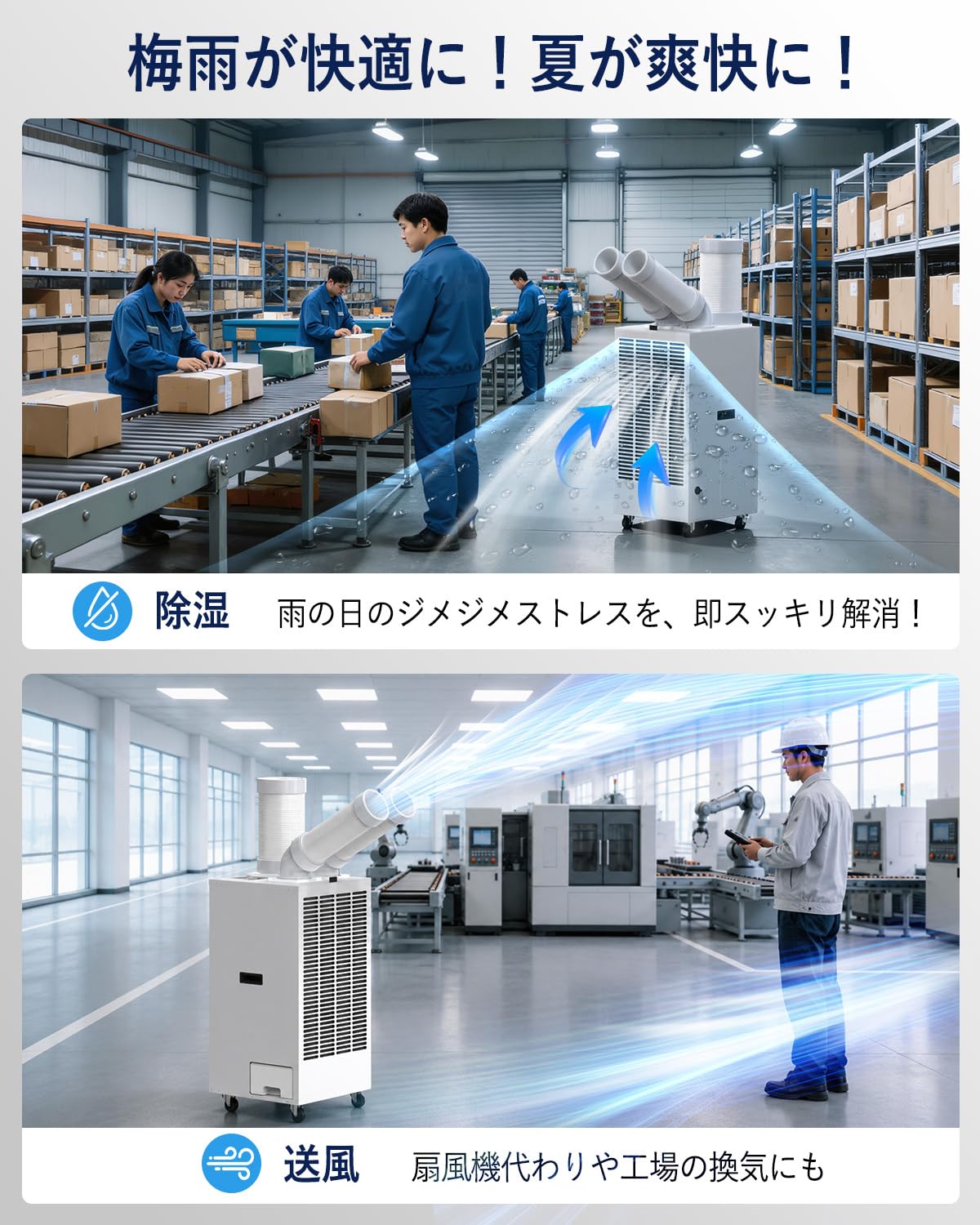 Amazon.co.jp: Brehobo スポットクーラー 業務用 100v【2026業界初