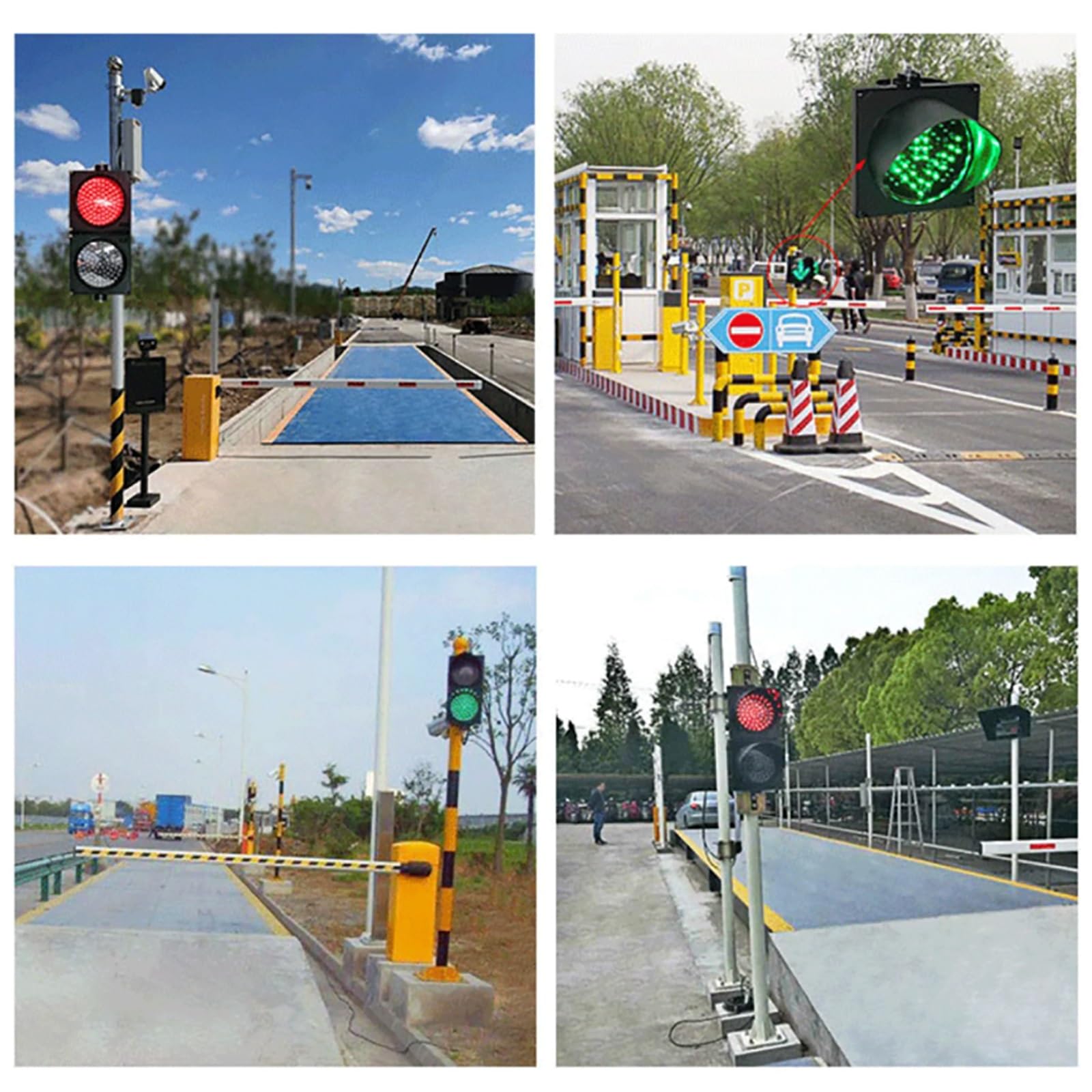 Sygnalizator Świetlny o Średnicy 200 mm, Czerwone/zielone/żółte | Wysoka Jasność, do Bram Parkingowych, Wag Pomostowych, Wjazdów na Posesję(24V Green)