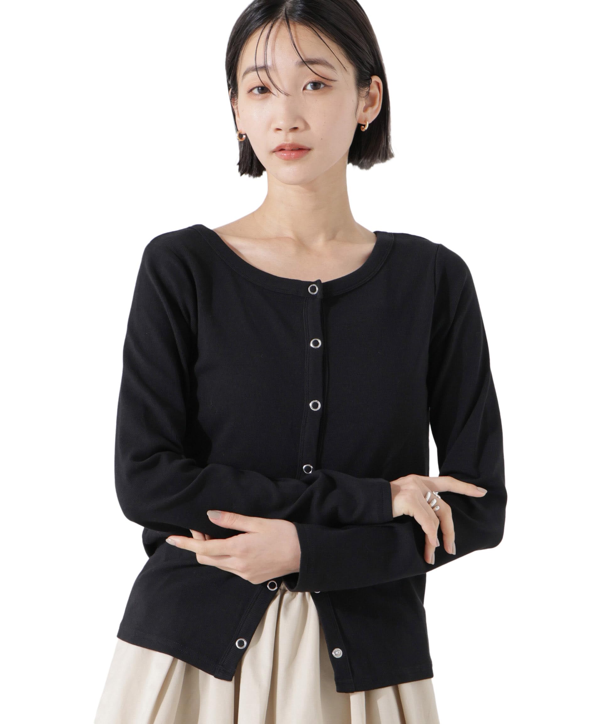 Amazon.co.jp: [ナノ・ユニバース] 前後 2way クルーネック リブ
