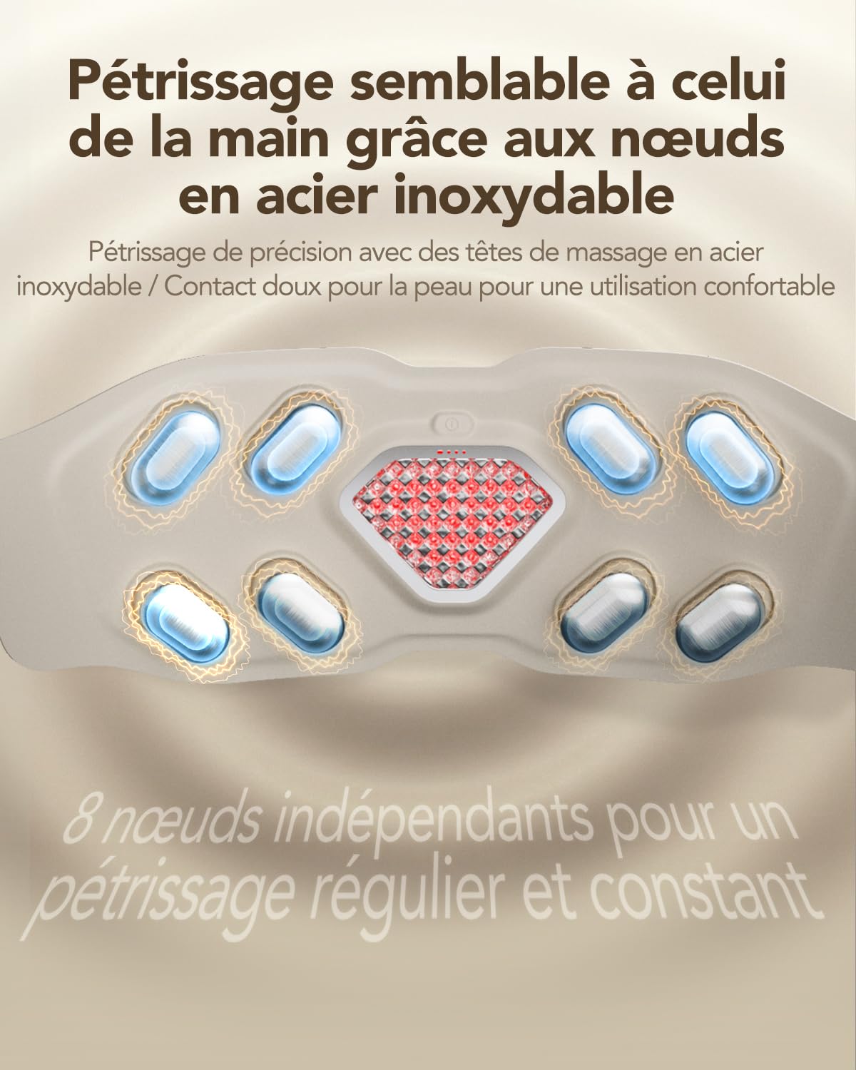 SKG Masseur du bas du dos pour soulager la douleur, coussin chauffant réglable sans fil, masseur infrarouge vibrant pour le dos,ceinture lombaire, cadeaux pour papa,femme,convient aux tailles 23-45