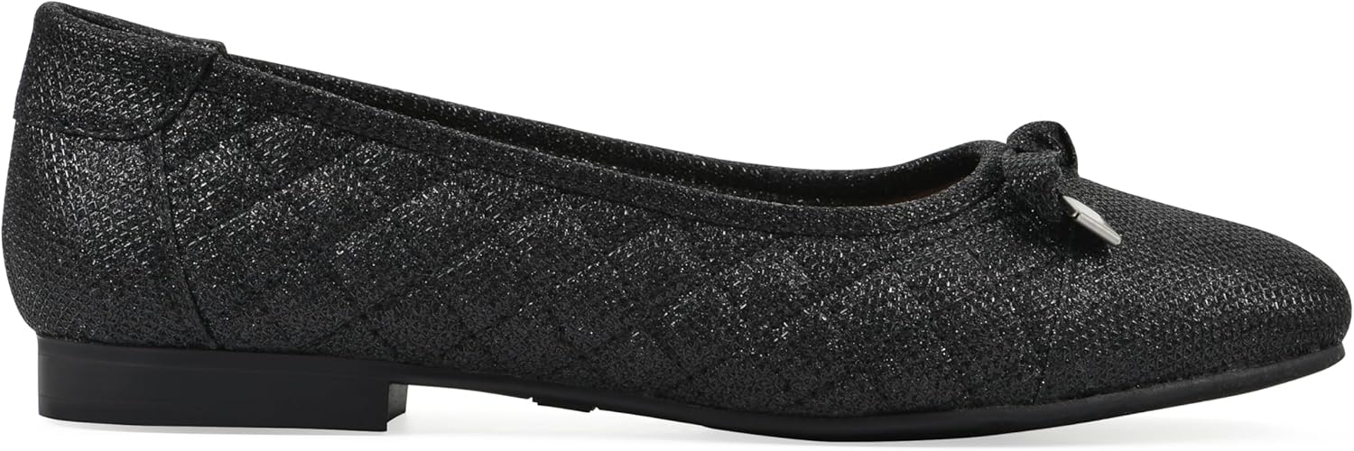 WHITE MOUNTAIN Women's Bocah Diamond Quilted Cap Toe Ballet Flat
