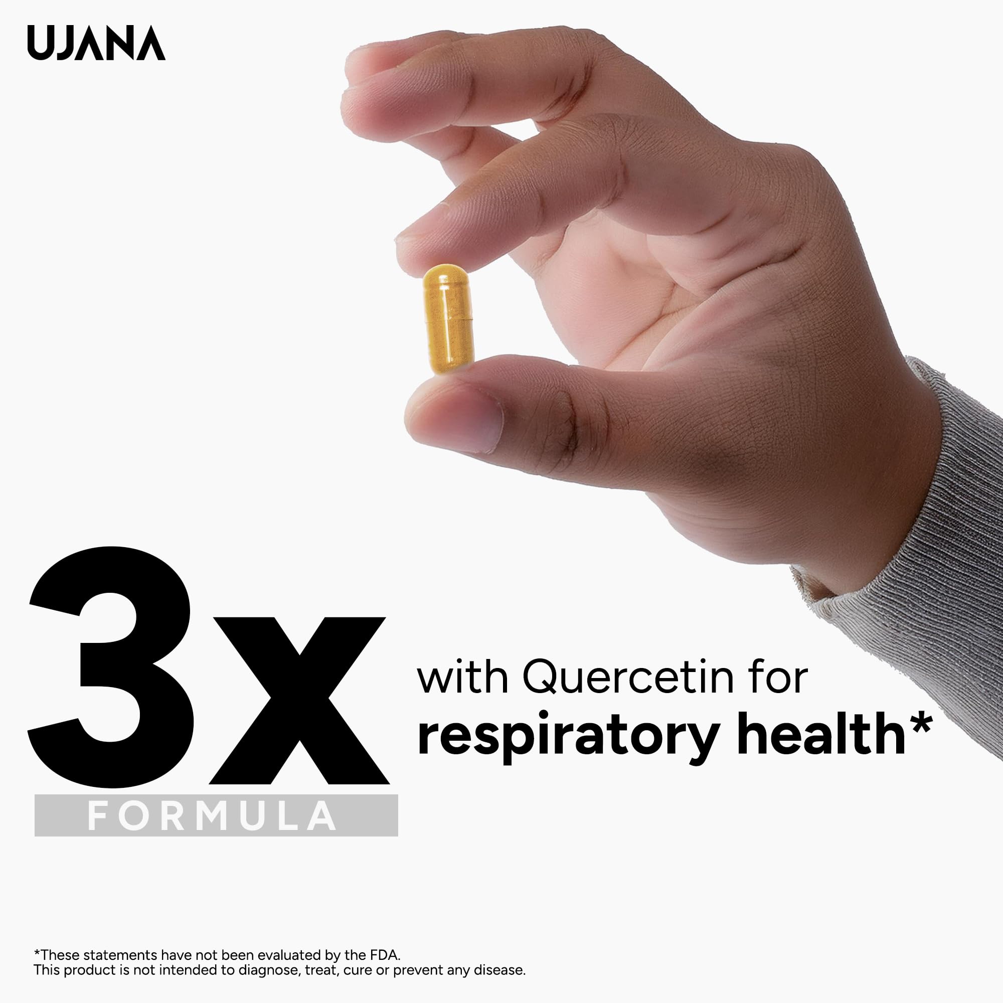 UJANA Quercetin with Vitamin C & Zinc | Antioxidant Support | 90 Veg Capsules (PC-2) 3