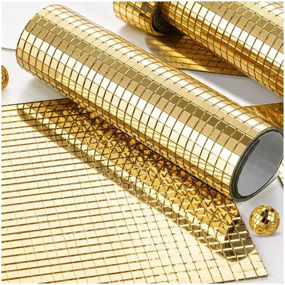Silvery Mirror Mosaic Tiles 5x5mm Self-Adhesive Disco Tiles 16200pcs