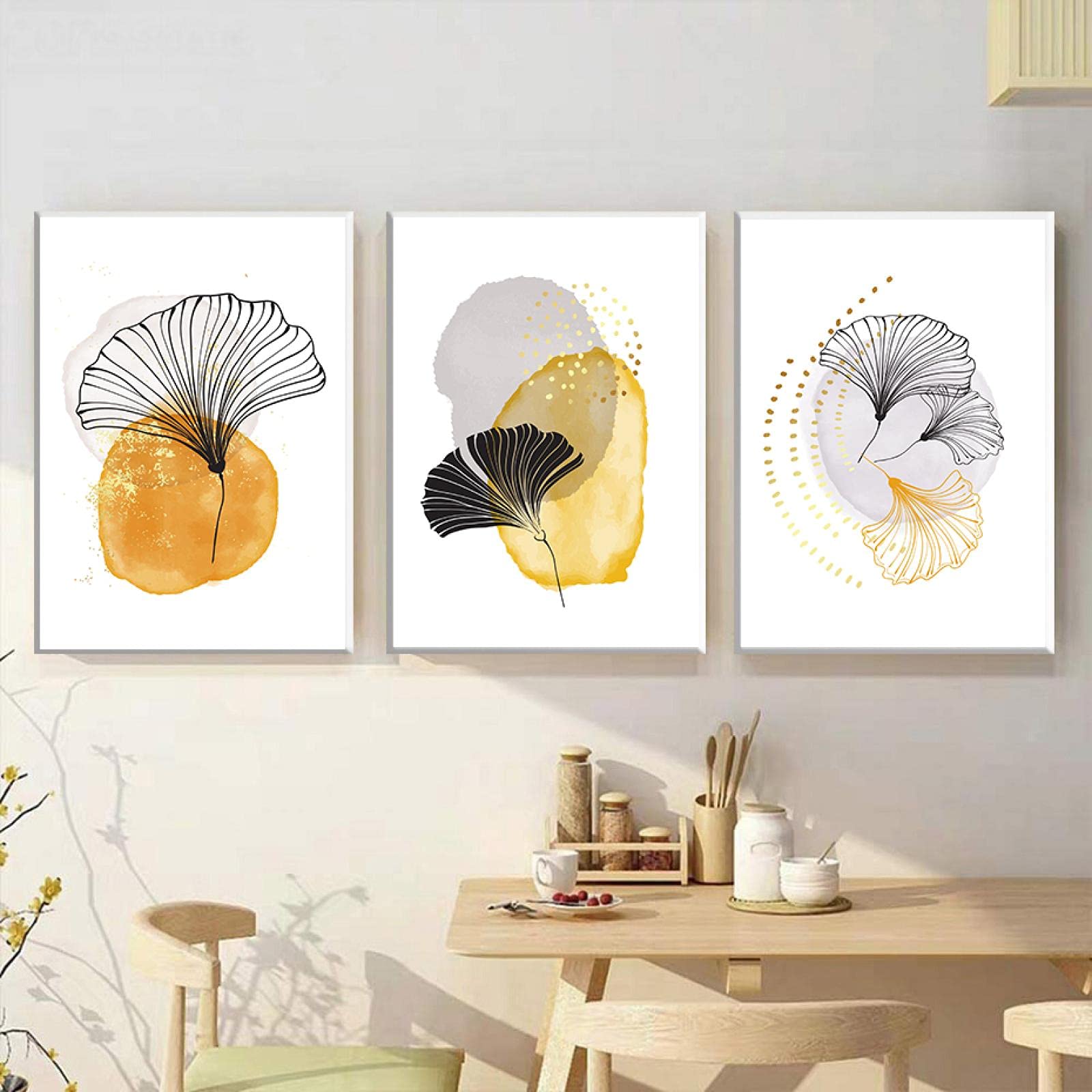 Affiche Géométrique Grand Format Set de 3 Toiles pour Grand Mur Vide Salon - 6