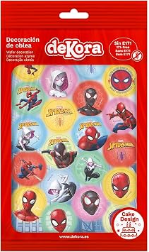 Dekora Spiderman Mini Wafer Paper Edible Cupcake Toppers Cupcake Muffins Cookies Round 3.4cm