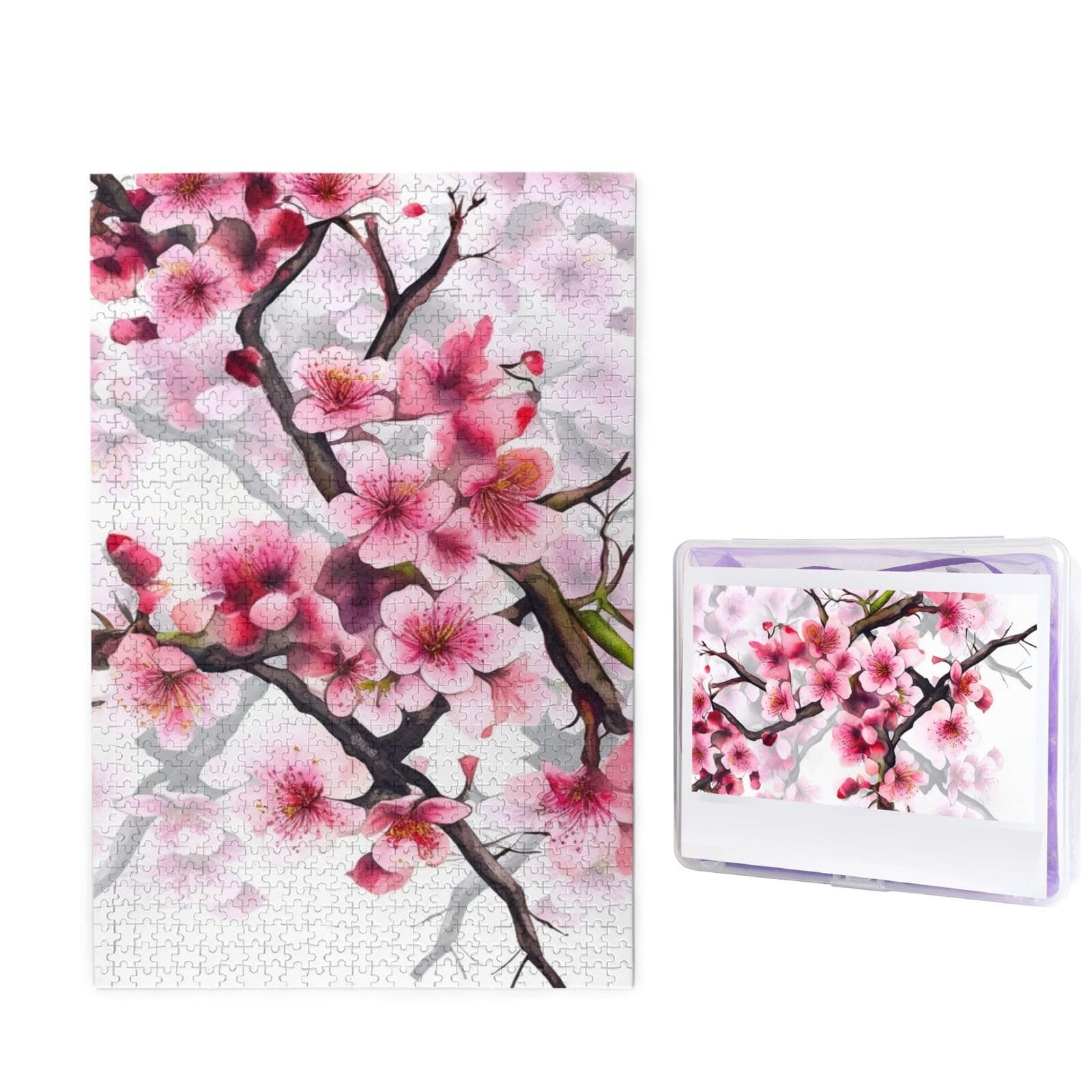 Puzzle 1000 Piezas Para Adultos - Cereza Japonesa Vintage - Decoración Y Entretenimiento