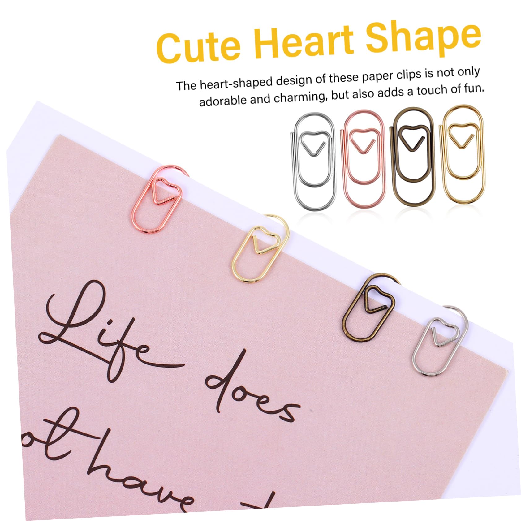 jojofuny 5 Set Mini Love Paper Clip Mini Graffette A Cuore Piccole Graffette Colorate Minuscolo Guidato Carta Forma Mini Fermagli Per Raccoglitori Materiale Scolastico Metallo 200 Pezzi * 5