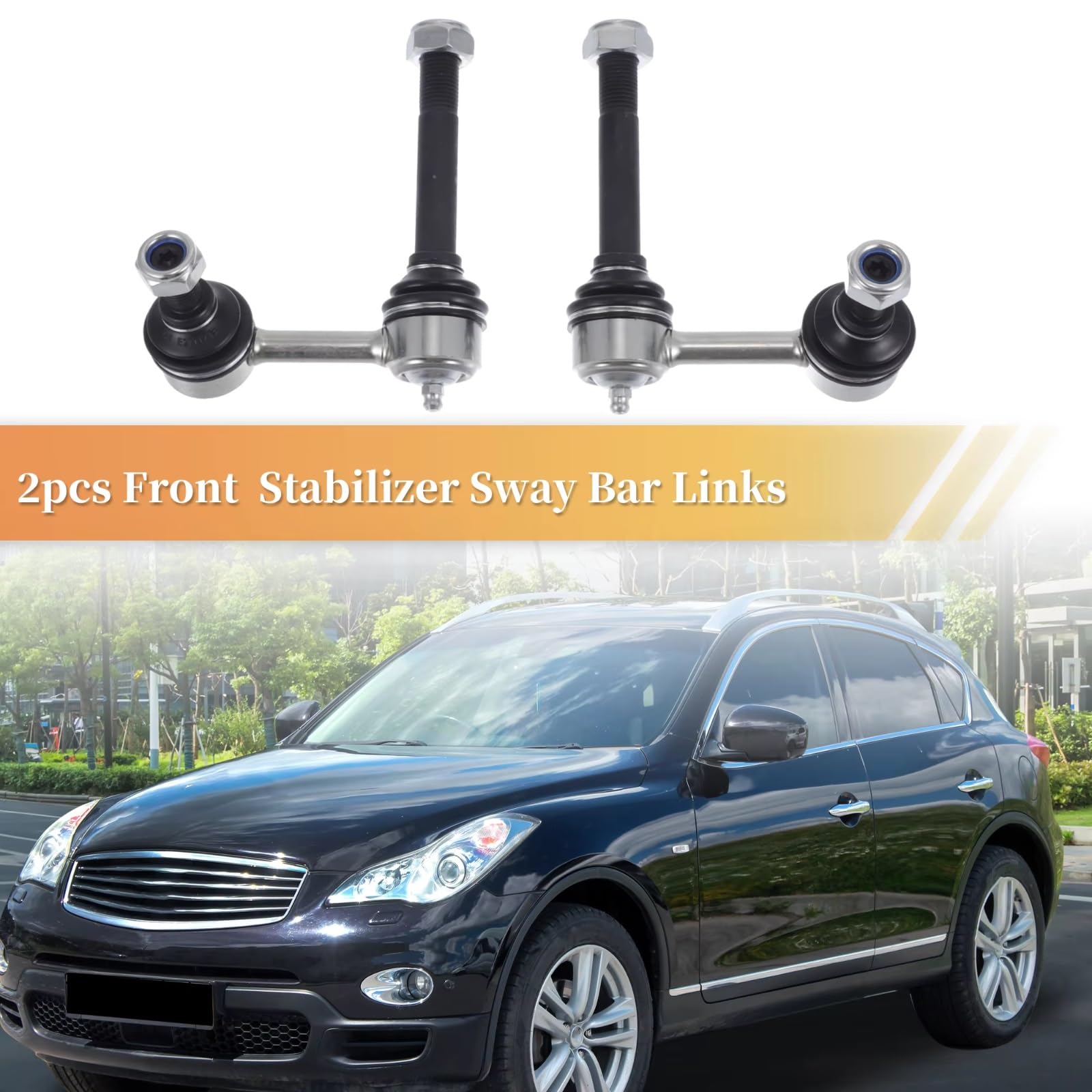 1 par de bieletas de Barra estabilizadora Delantera compatibles con Infiniti Q40 2015, Q70L 2015 2016 2017 2018 2019 y QX50 2014 2015 2016 2017.
