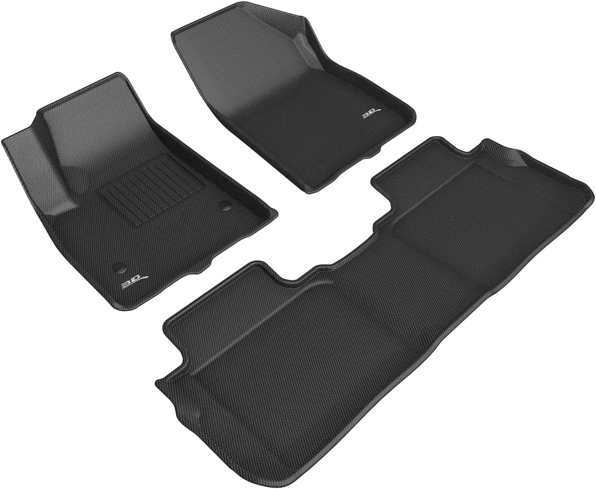 3D MAXpider Custom Fit Kagu Floor Mat (Black) Compatible with Chevrolet Blazer 2019-2024 - Full Set