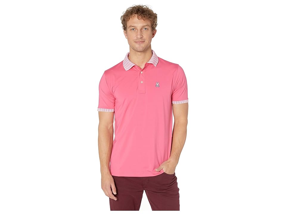 

Psycho Bunny Sport Birtley Polo (Hot Pink) Men's Clothing