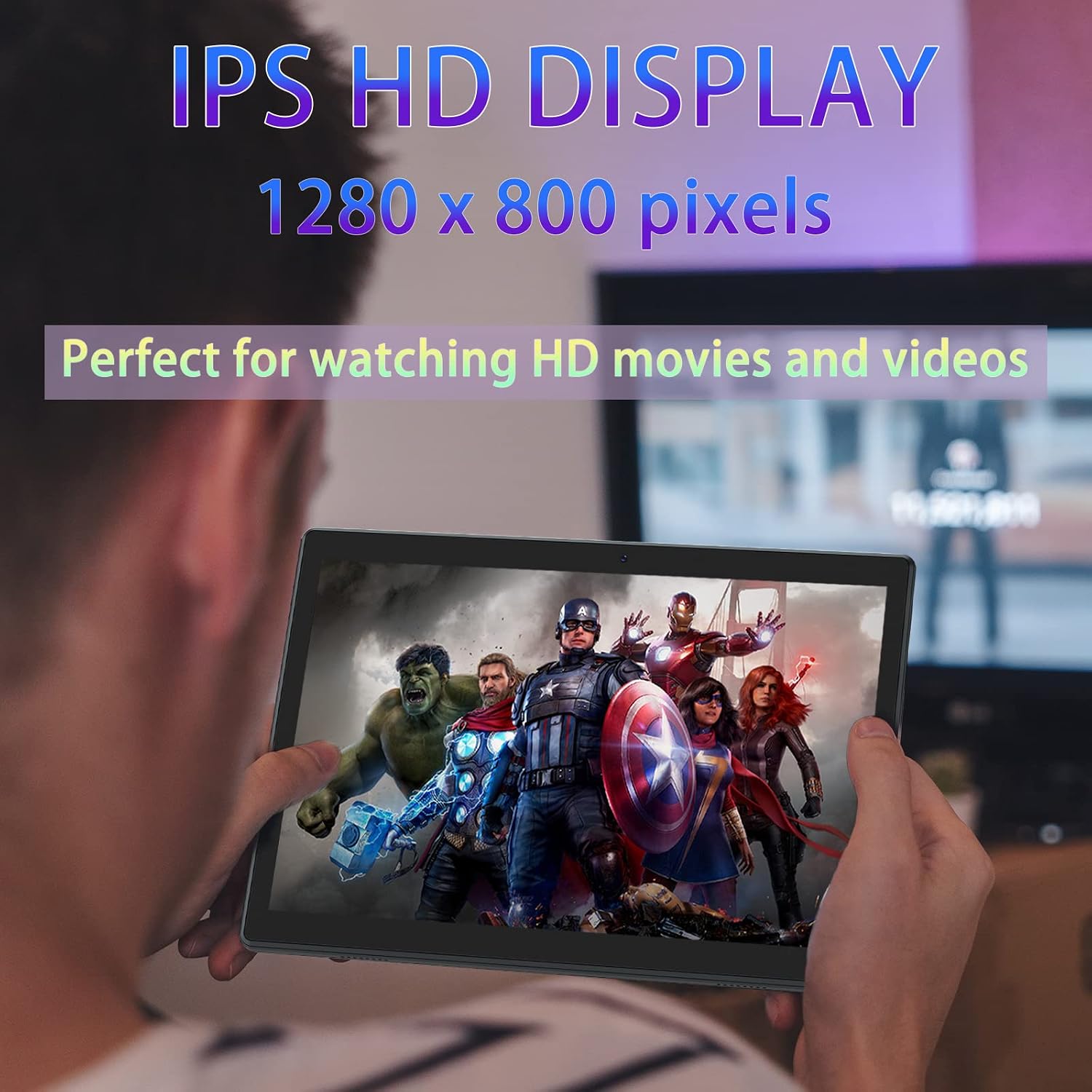 EEW Tablet 10 Inch Android 10.0, 1280x800 HD Touchscreen, 32GB ROM Expandable to 128 GB, Dual Camera & Speaker, 6000mAh Battery, Support Bluetooth WiFi GPS (2023 Release)