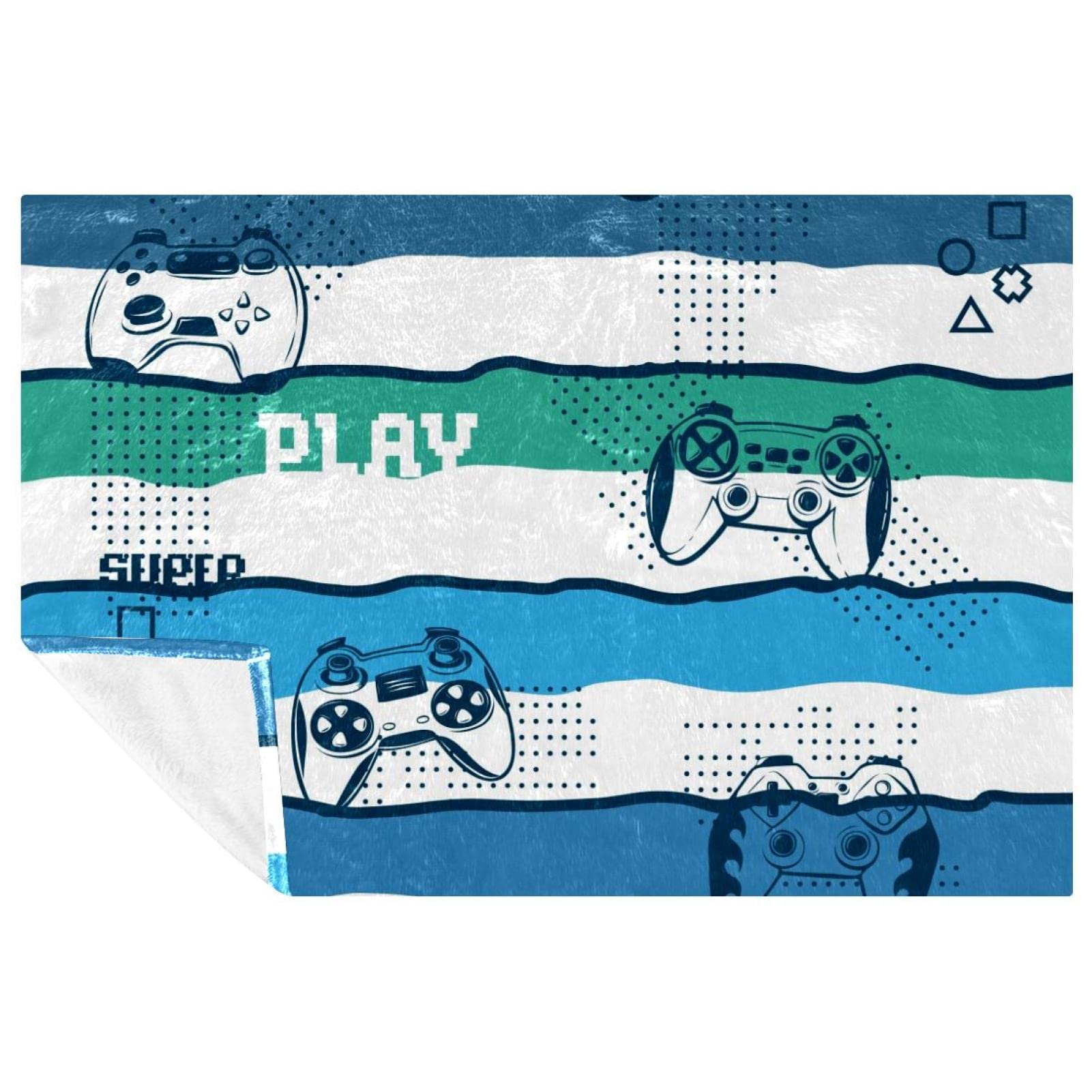 Couverture douce manettes de jeu pour lit adulte et enfant, plaid de canapé chaud